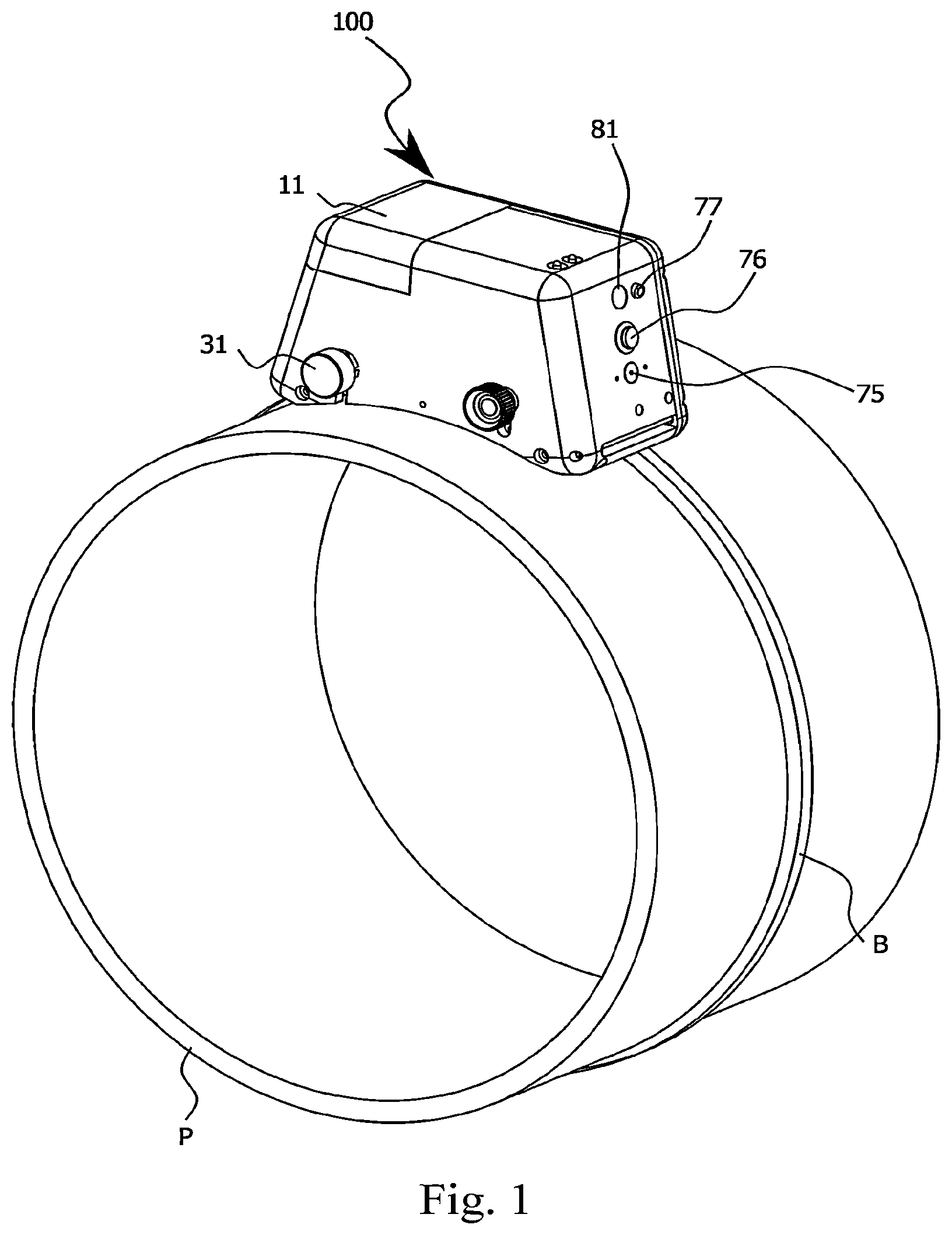 Patent US12157188 — Weld bead inspection device — Figure 1