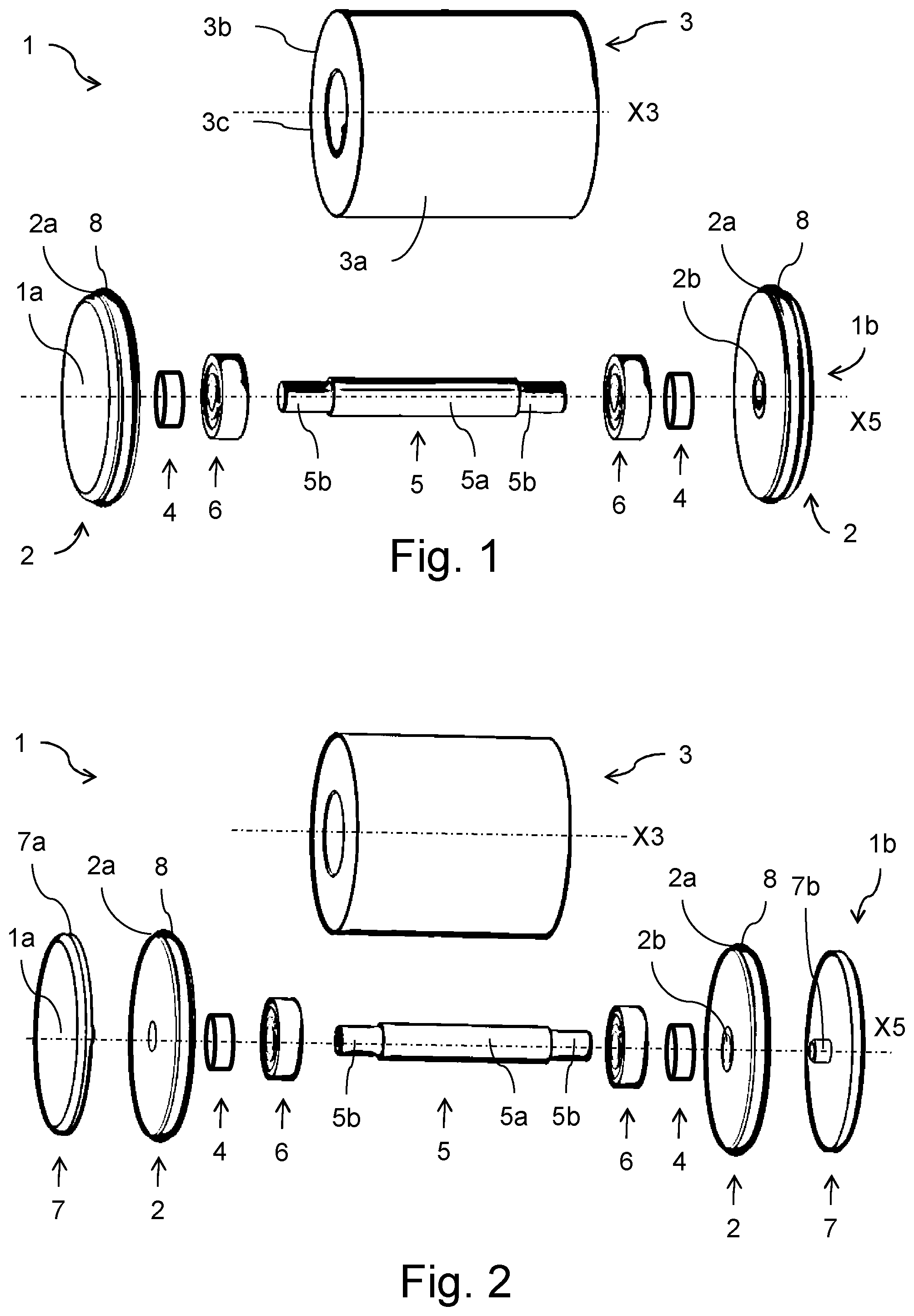 Patent US12157204 — Rolling grinder with press fit between roller and shaft — Figure 1