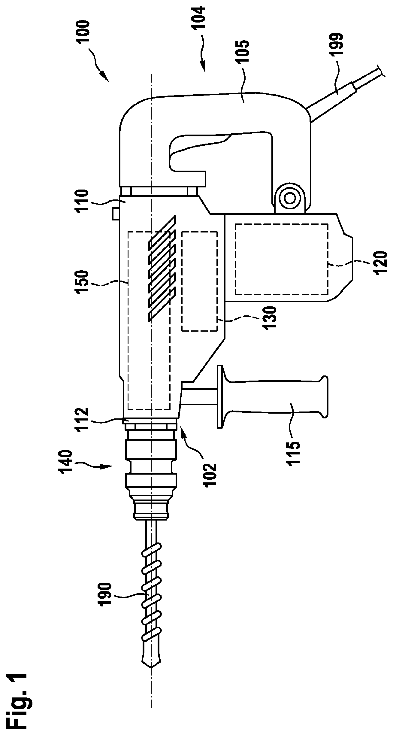 Patent US12157215 — Hand-held power tool comprising a locking device — Figure 1