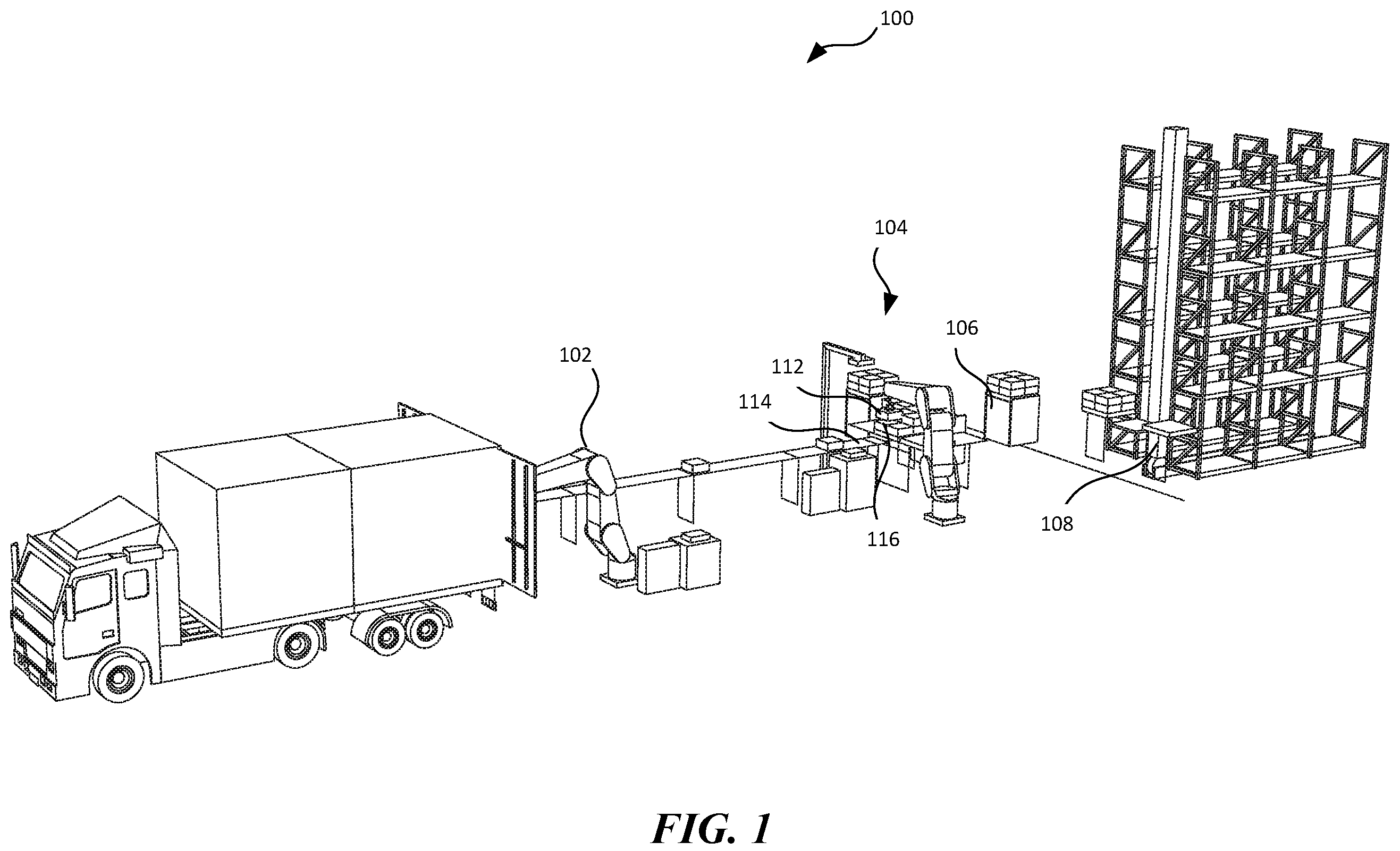 Patent US12157231 — Robotic system with dynamic pack adjustment mechanism and methods of operating same — Figure 1