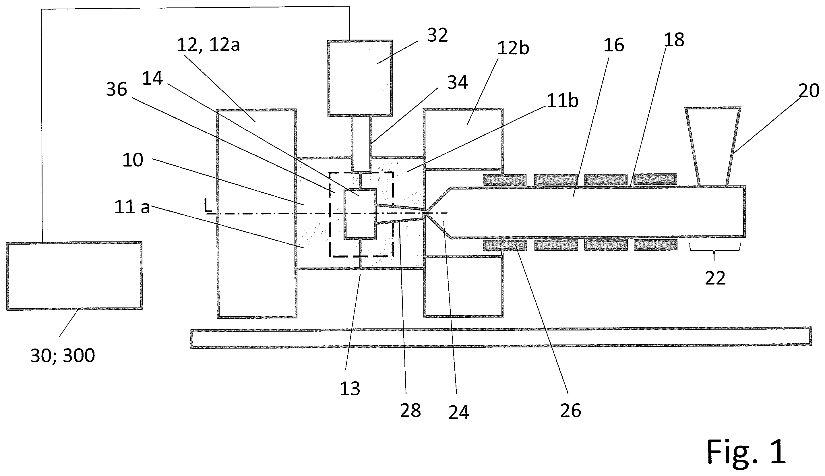 Patent US12157256 — Powder injection molding apparatus — Figure 1