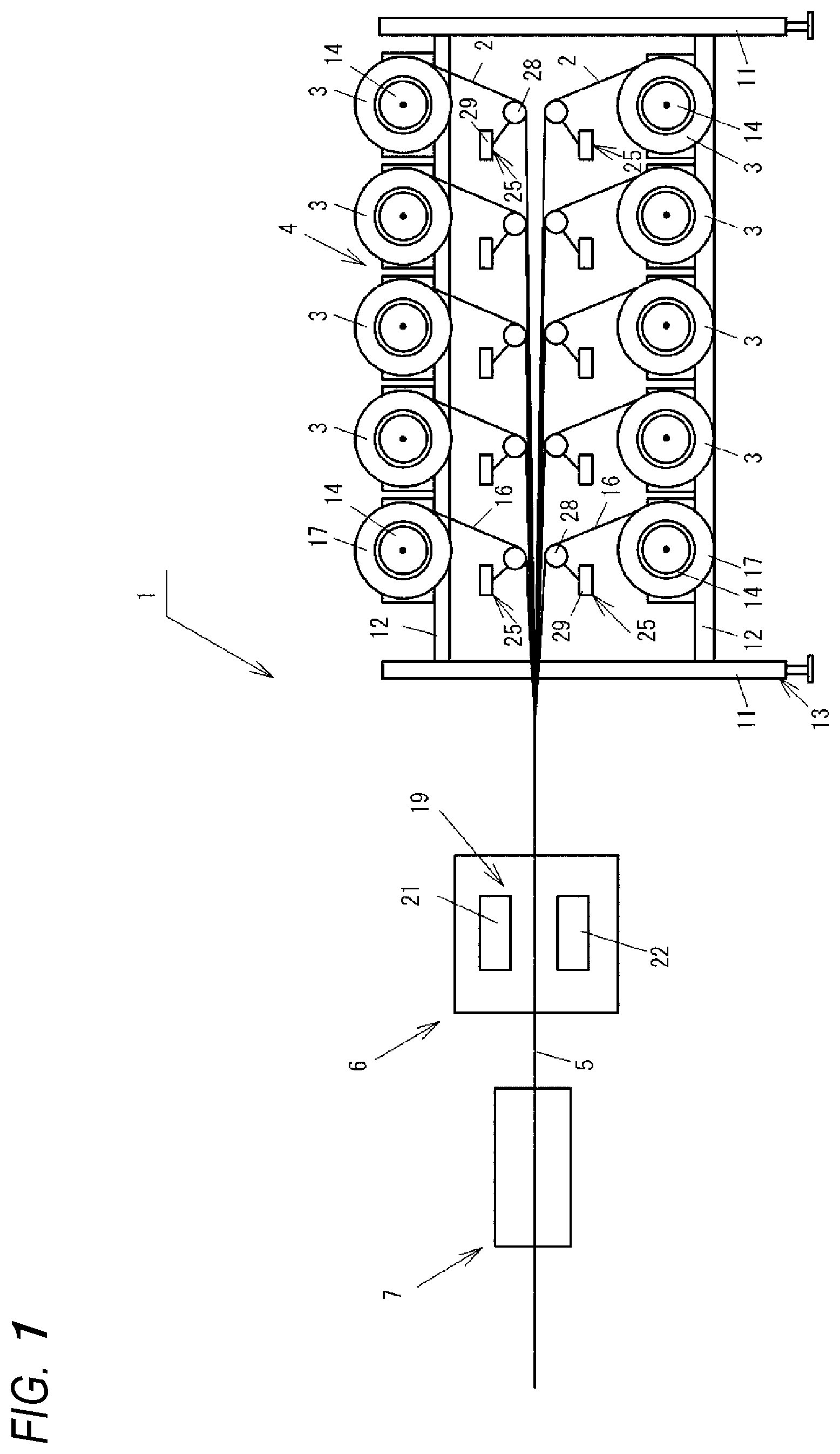 Patent US12157281 — Continuous forming apparatus of fiber reinforced composite — Figure 1