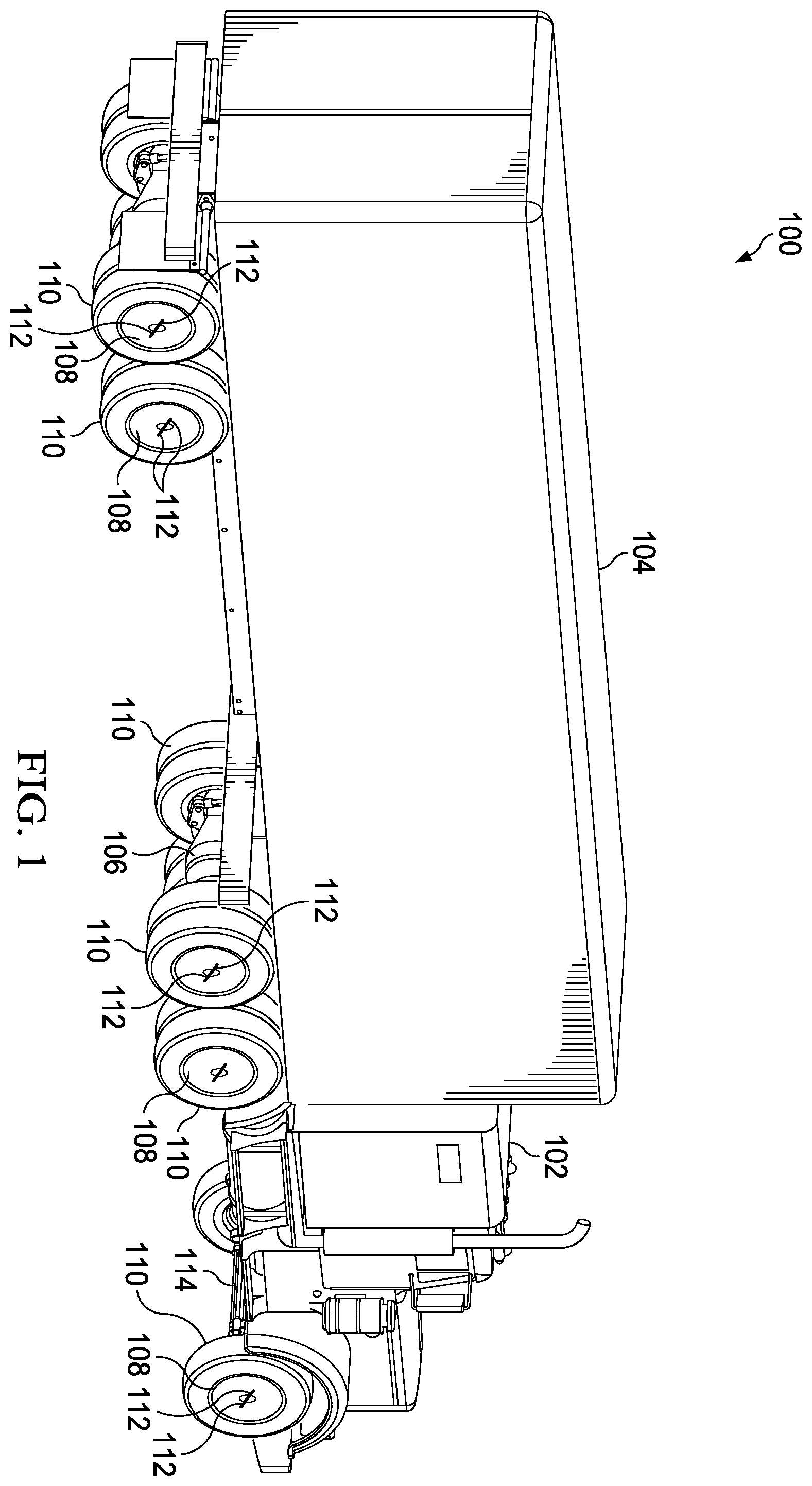 Patent US12157337 Figure 1 – Digital wheel end assembly temperature monitoring system