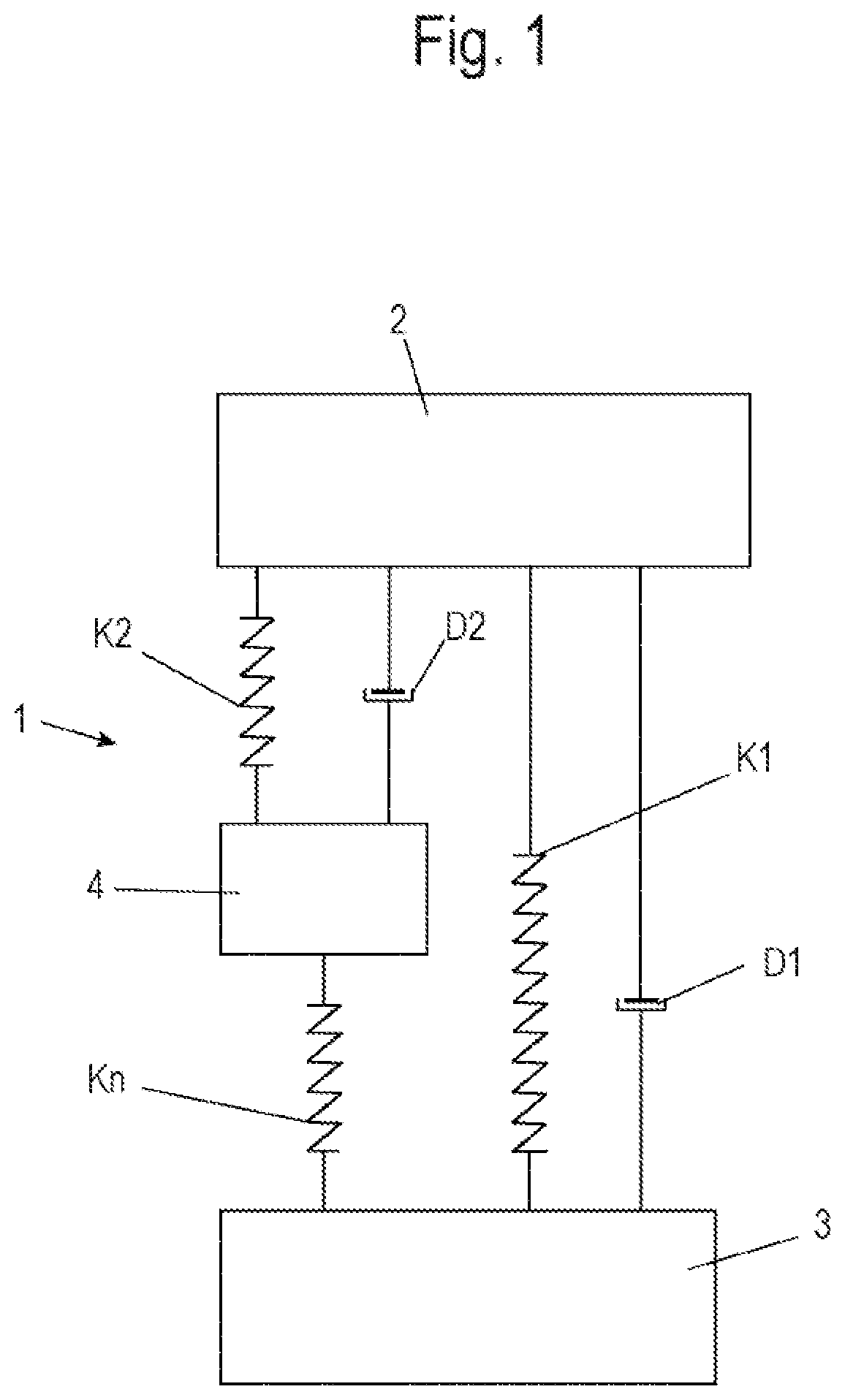 Patent US12157340 — Spring system having a wide-band insulating effect — Figure 1