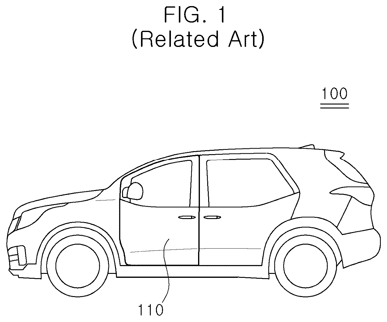 Patent US12157353 — Panel door for vehicle having improved stiffness — Figure 1