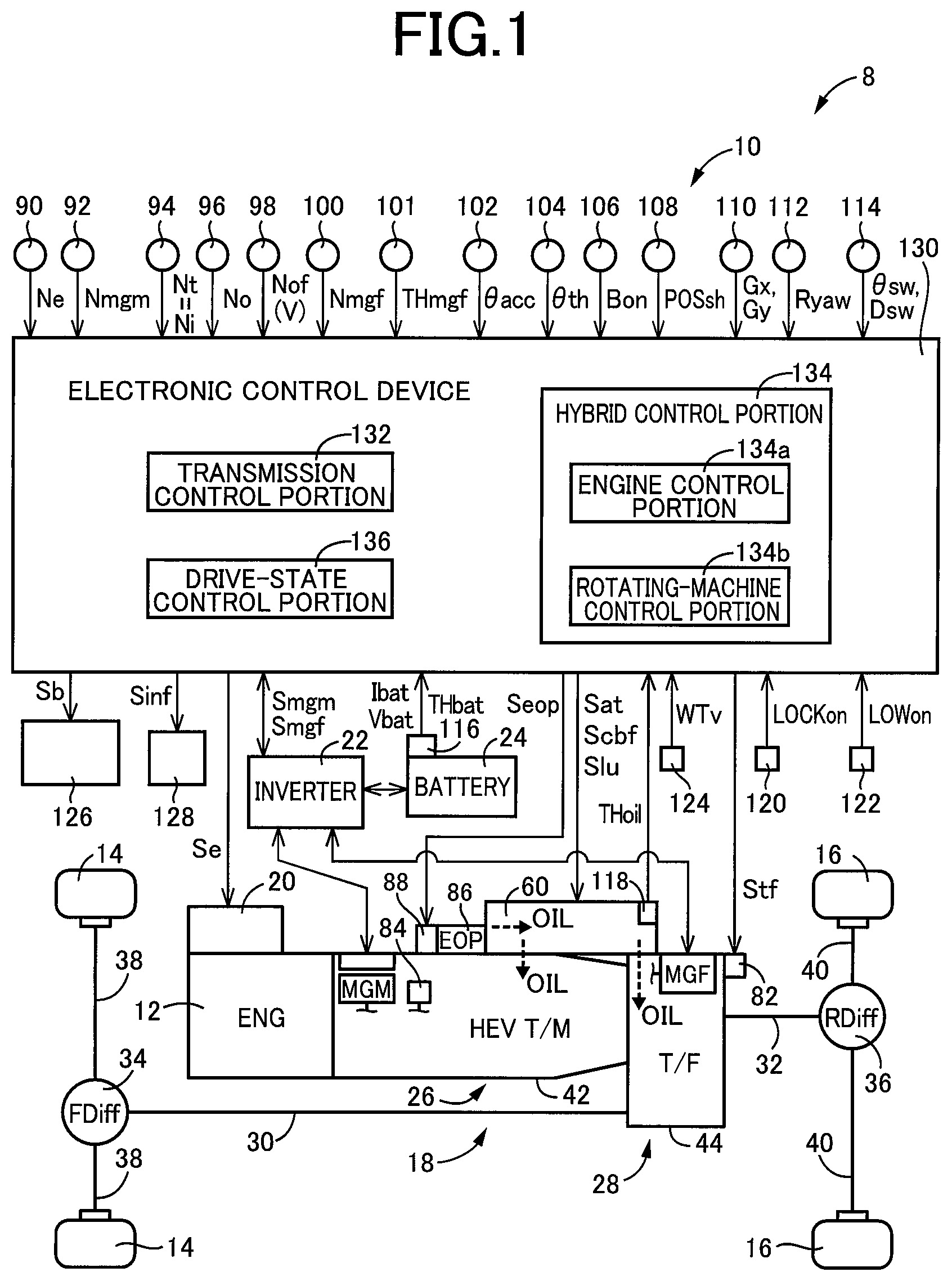Patent US12157364 Figure 1 – Driving apparatus for vehicle
