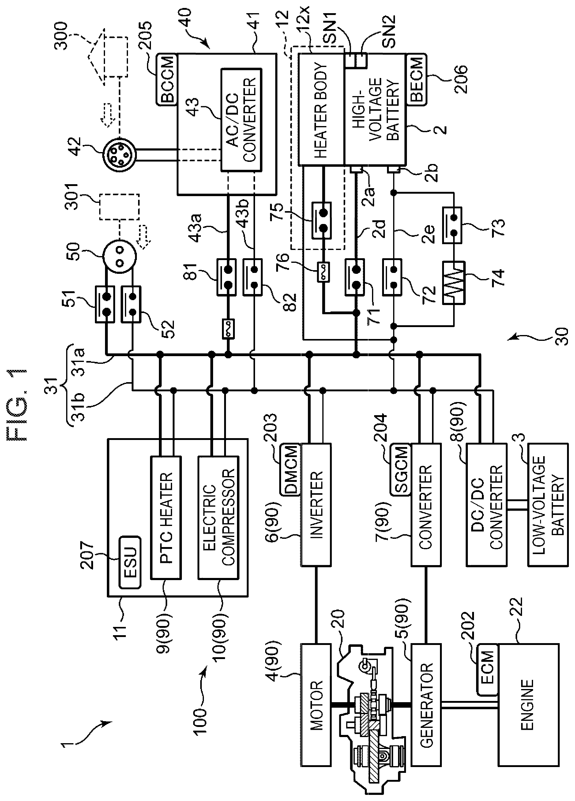 Patent US12157373 — Battery heater failure diagnostic device for vehicle — Figure 1