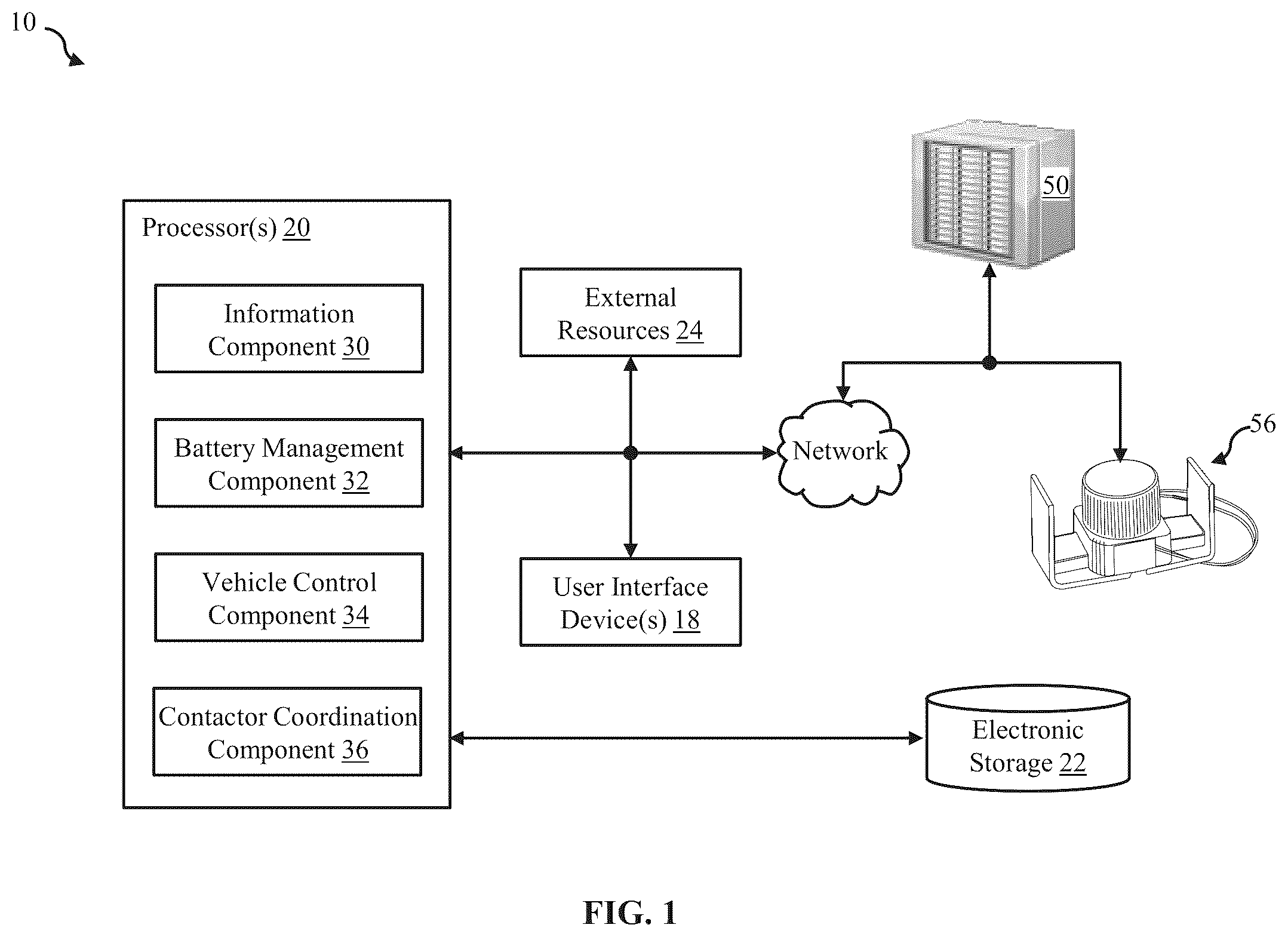 Patent US12157376 — Systems and methods for adding a contactor at or near an MSD — Figure 1