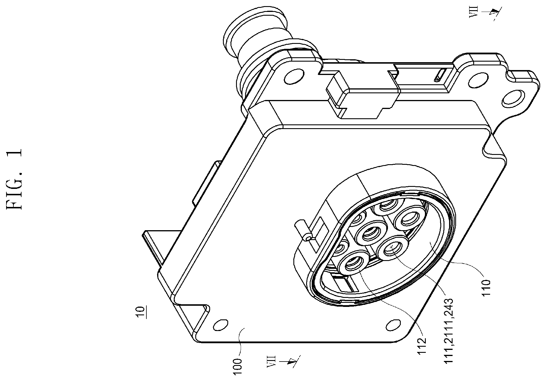 Patent US12157380 — Charging connector for vehicle — Figure 1