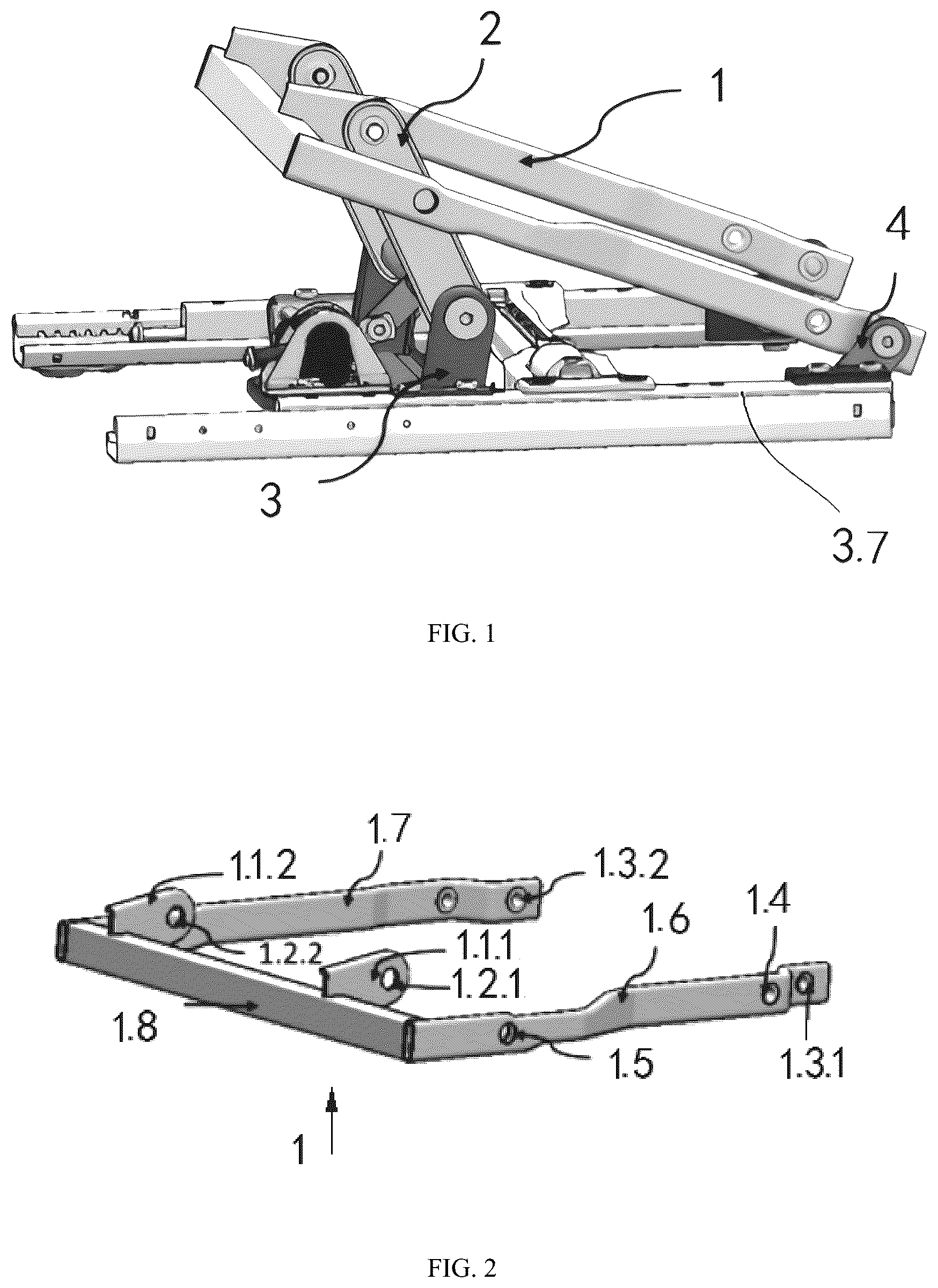 Patent US12157403 — Adjusting apparatus for achieving lying posture in vehicle seat — Figure 1