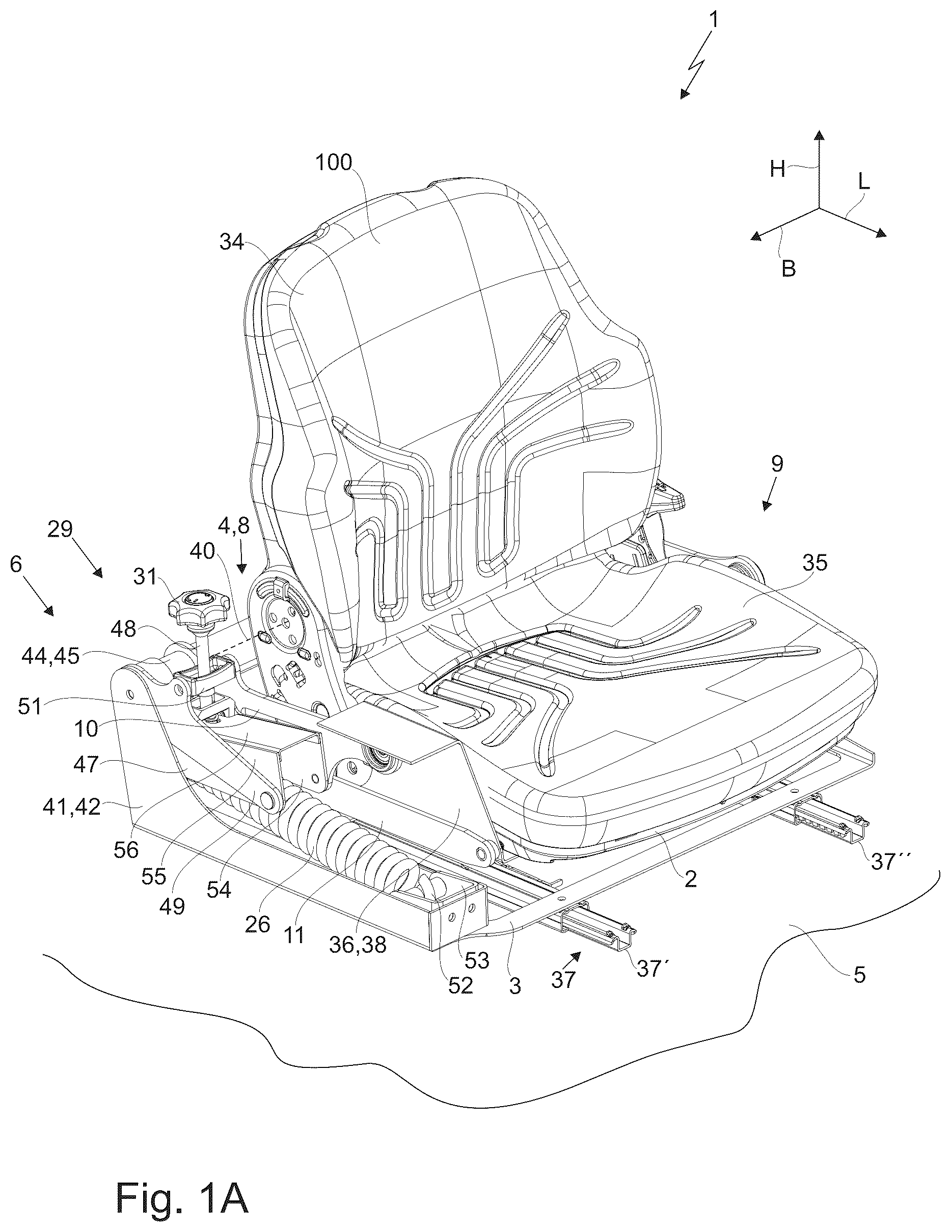 Patent US12157406 — Suspension device — Figure 1