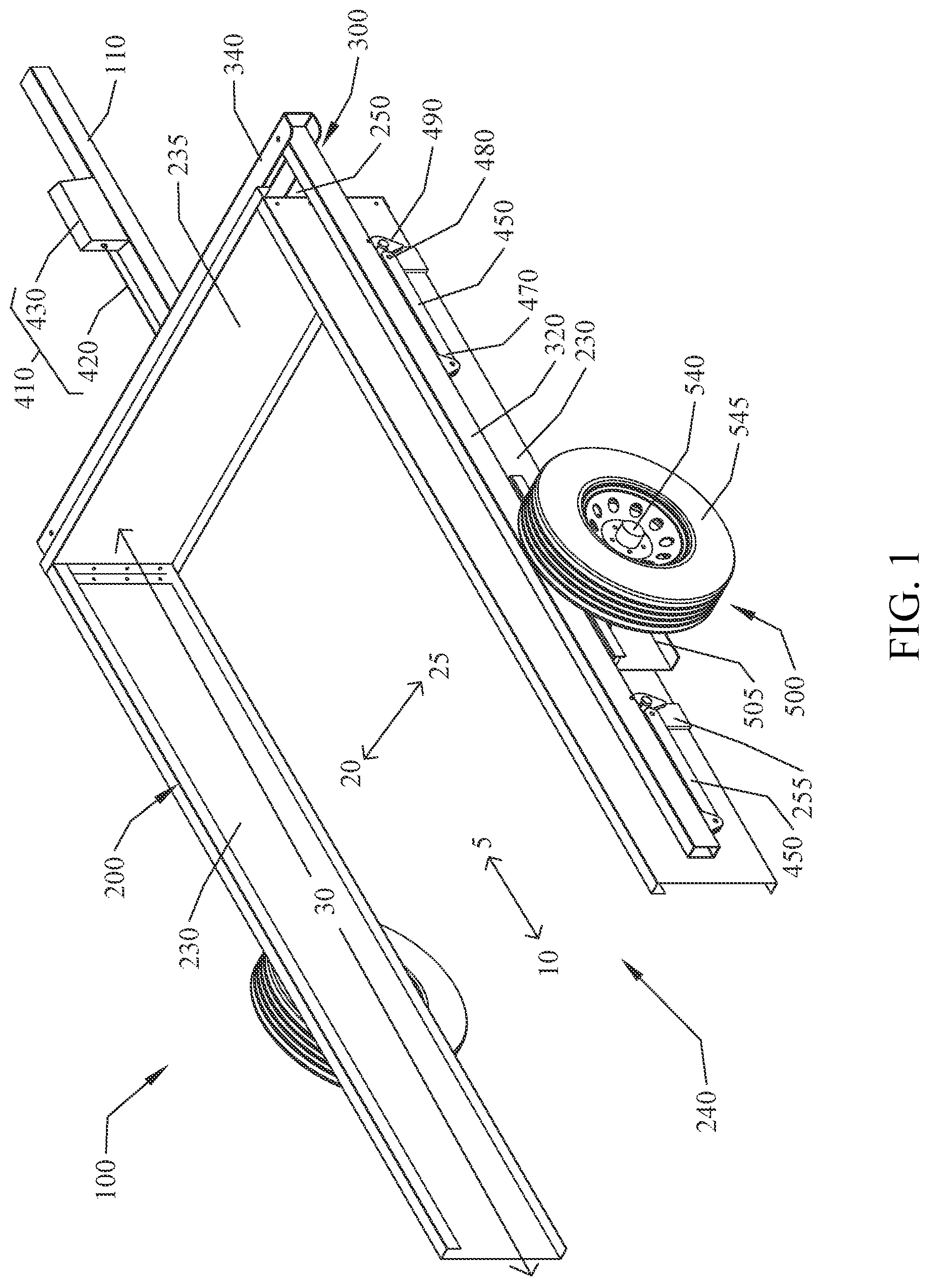 Patent US12157408 — Trailer system and methods of use — Figure 1