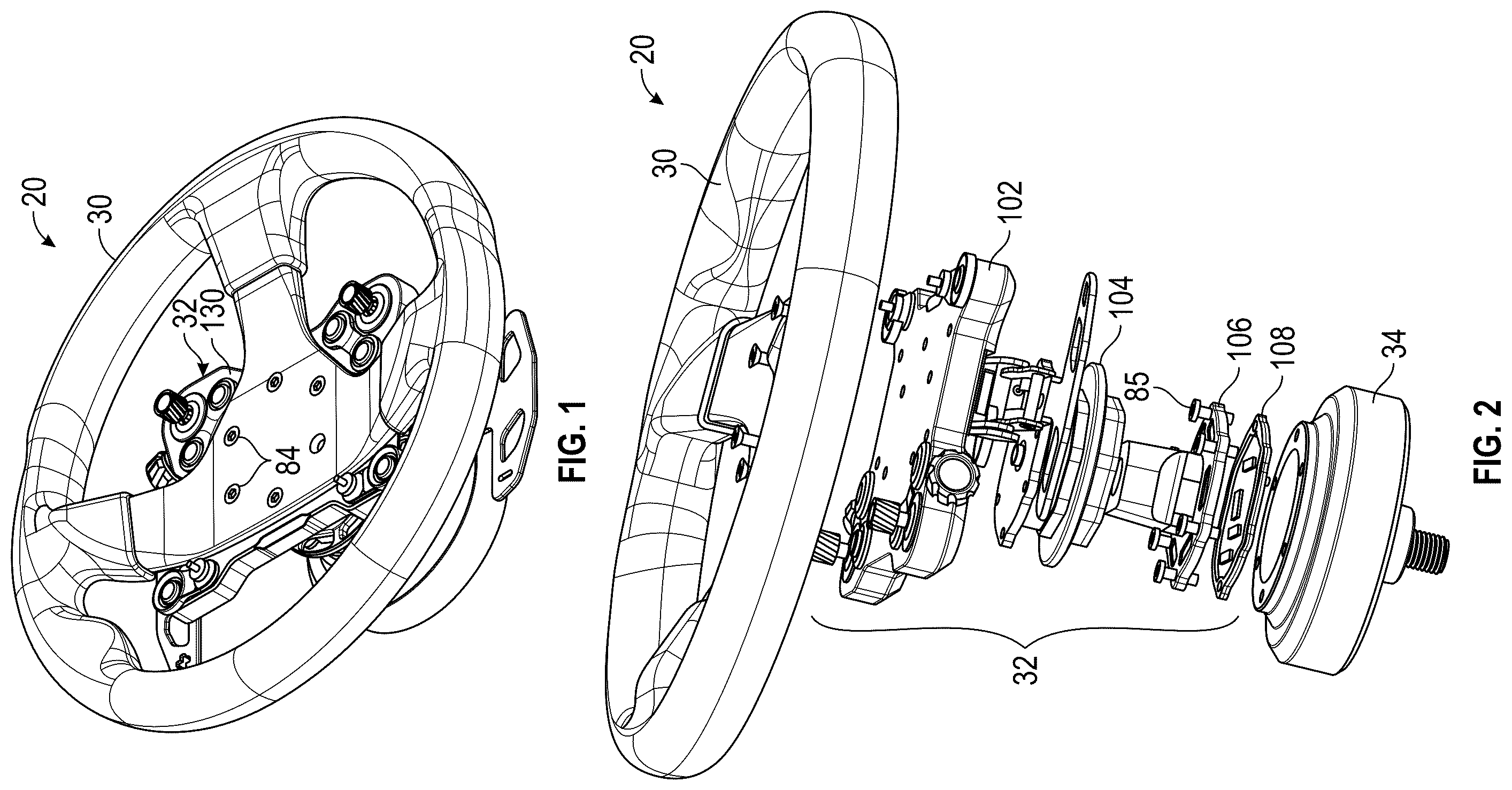Patent US12157411 Figure 1 – Steering wheel instrument assembly