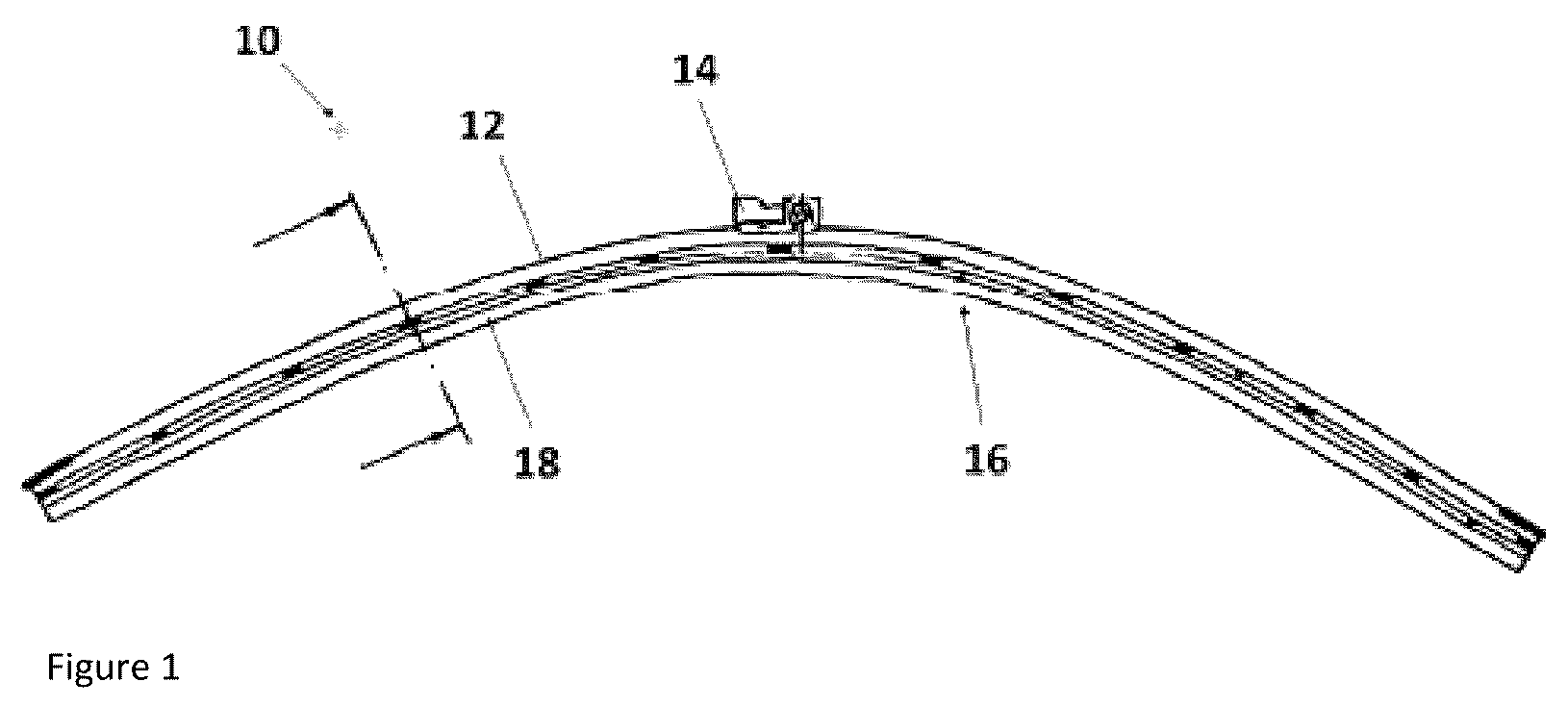 Patent US12157439 — Wiper blade, in particular for a motor vehicle — Figure 1