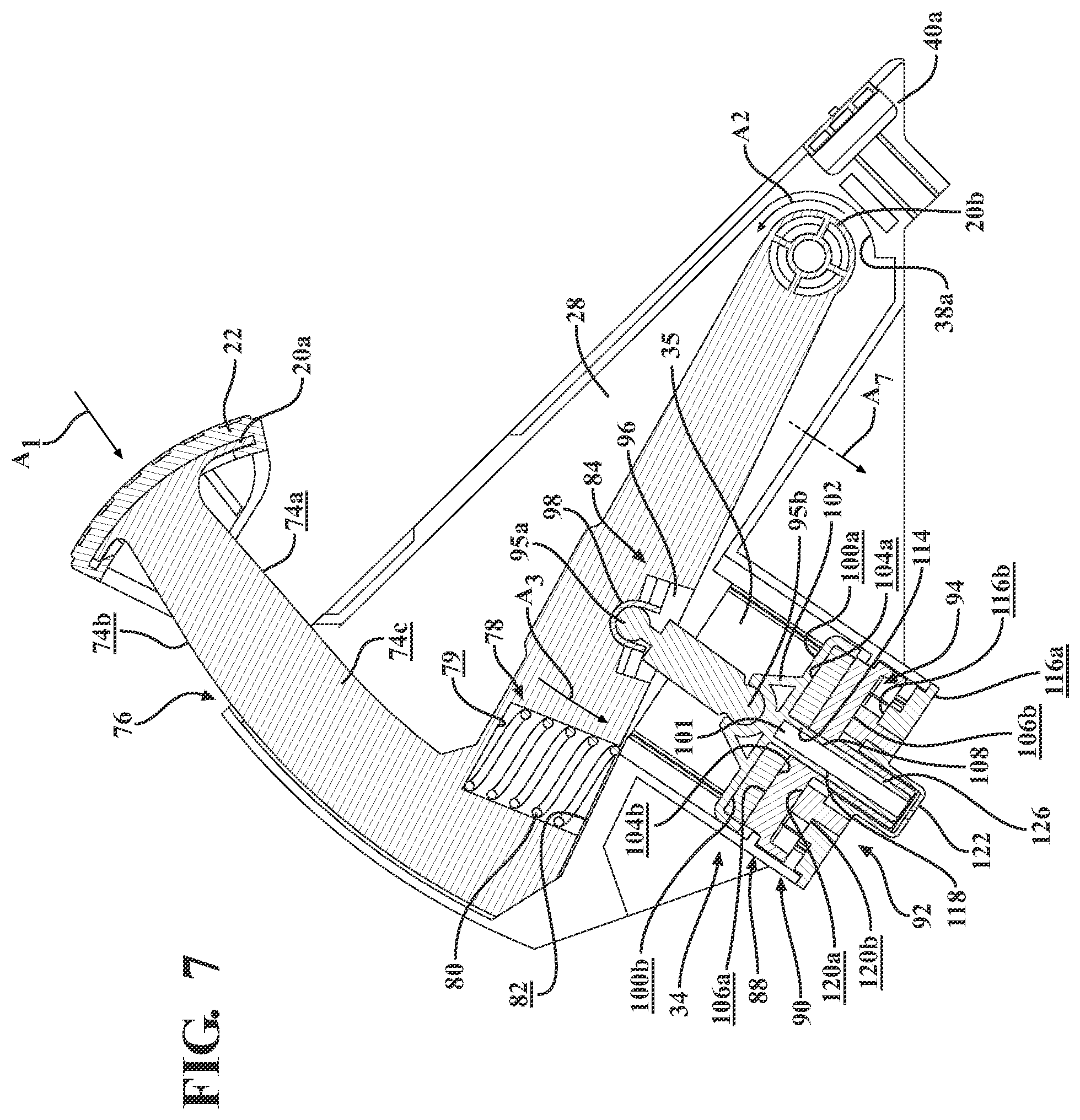 Patent US12157450 Figure 6 – Passive pedal force emulator pedal assembly