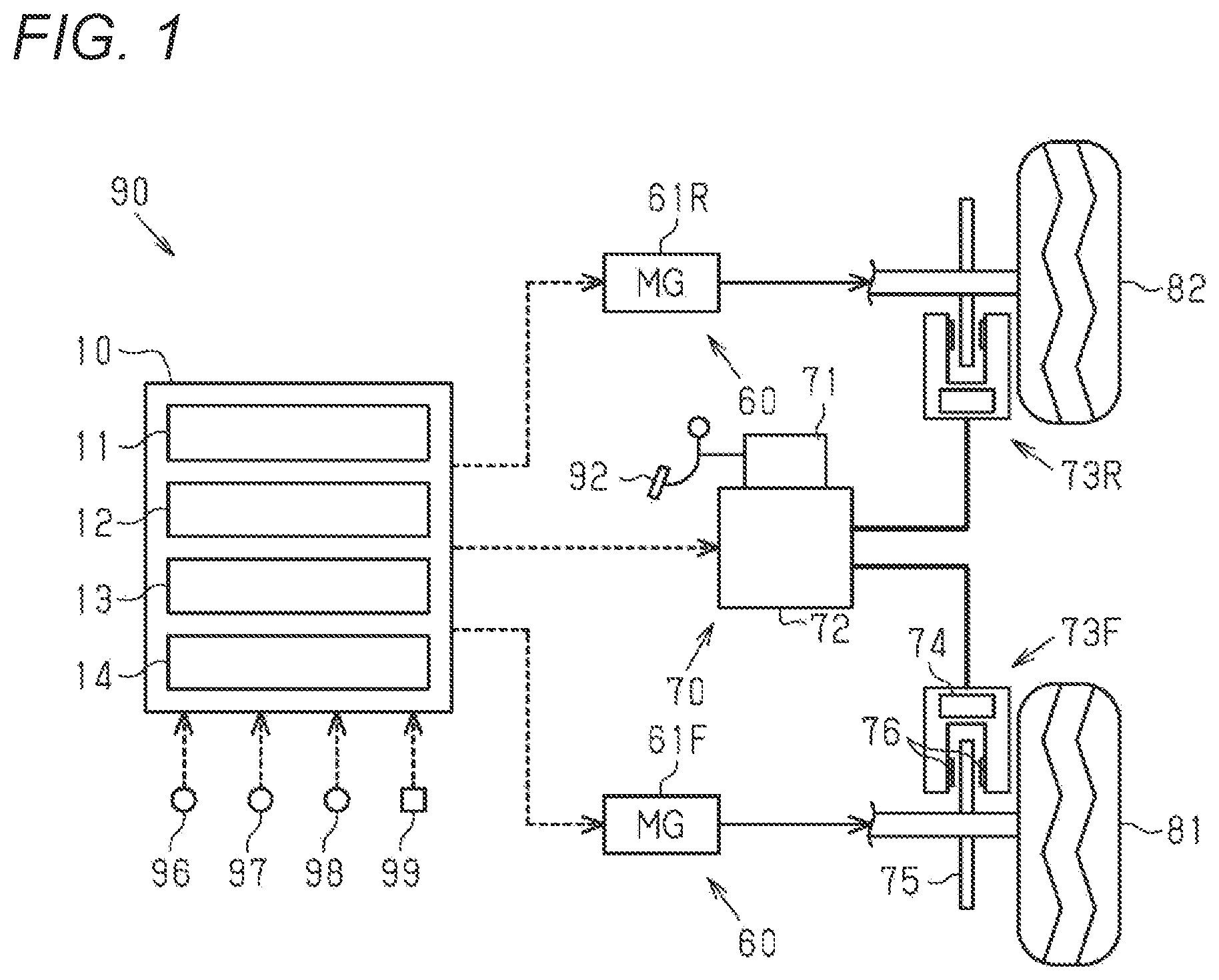 Patent US12157454 — Braking control device — Figure 1