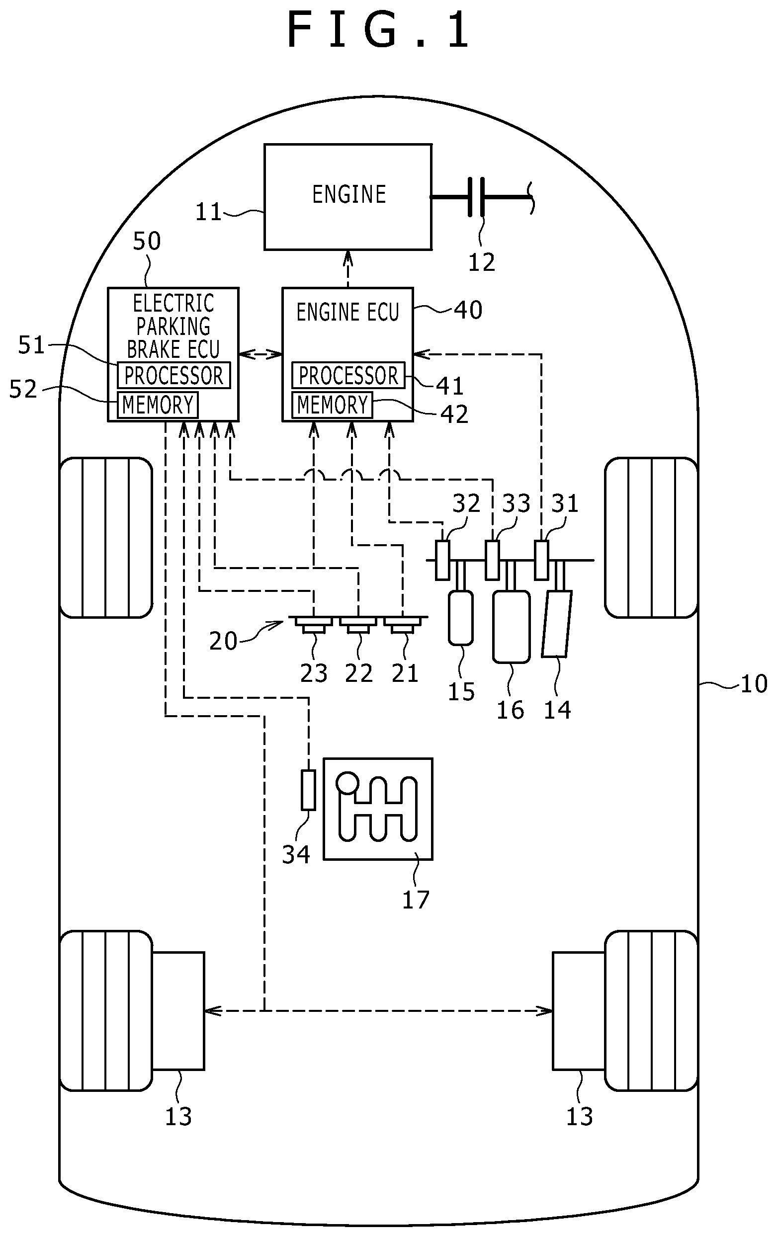Patent US12157456 — Vehicle — Figure 1