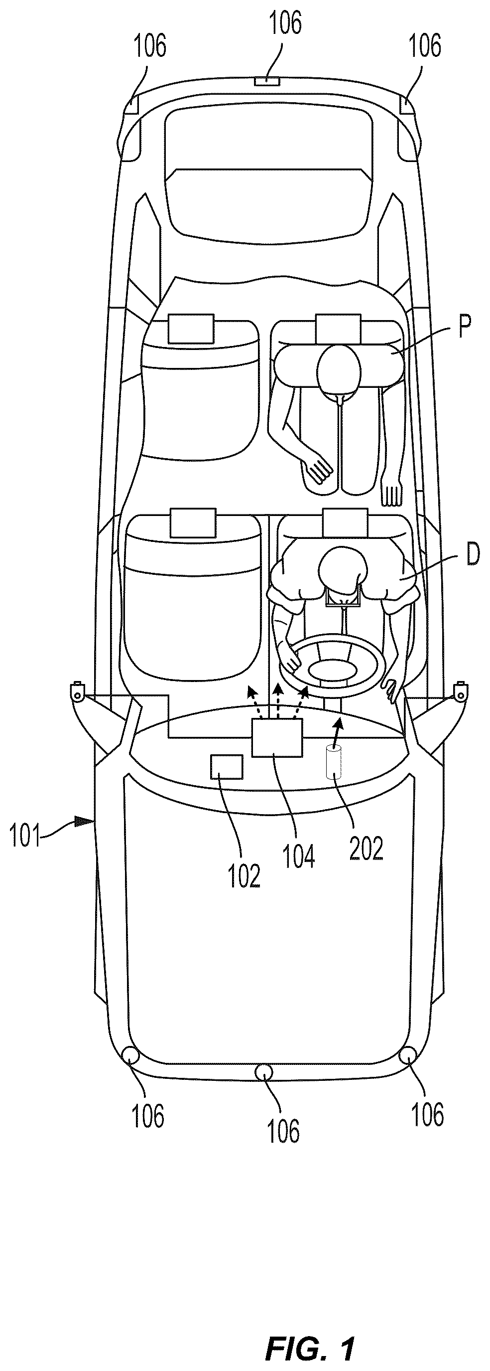 Patent US12157483 — Systems and methods for driver state conditioned visual signals — Figure 1