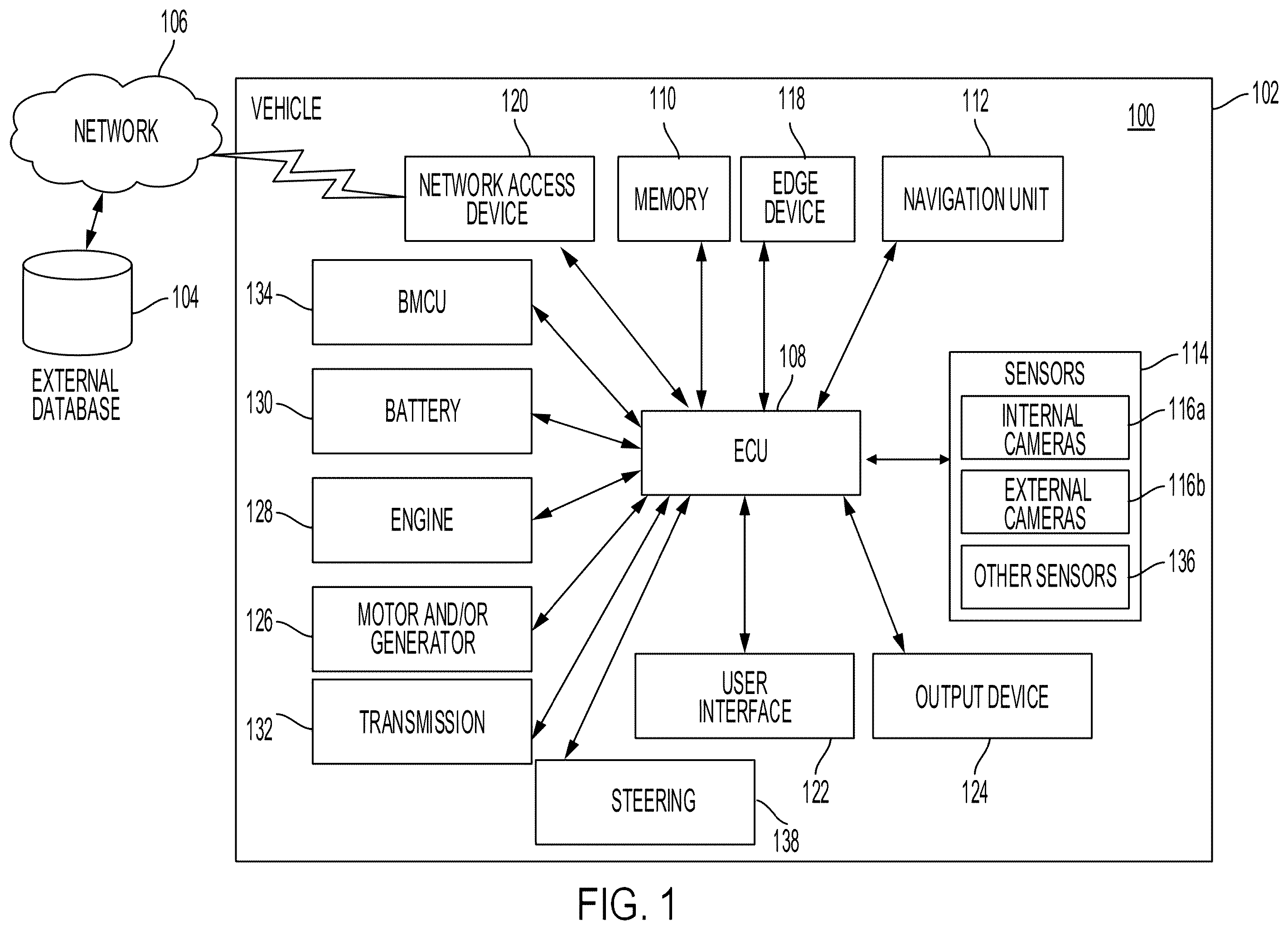Patent US12157485 — Truck bed hauling warning system for shifting loads — Figure 1