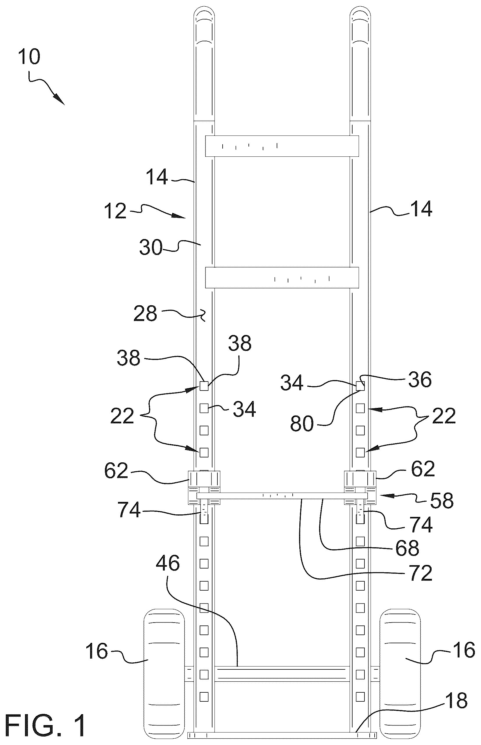 Patent US12157510 — Hand truck assembly — Figure 1