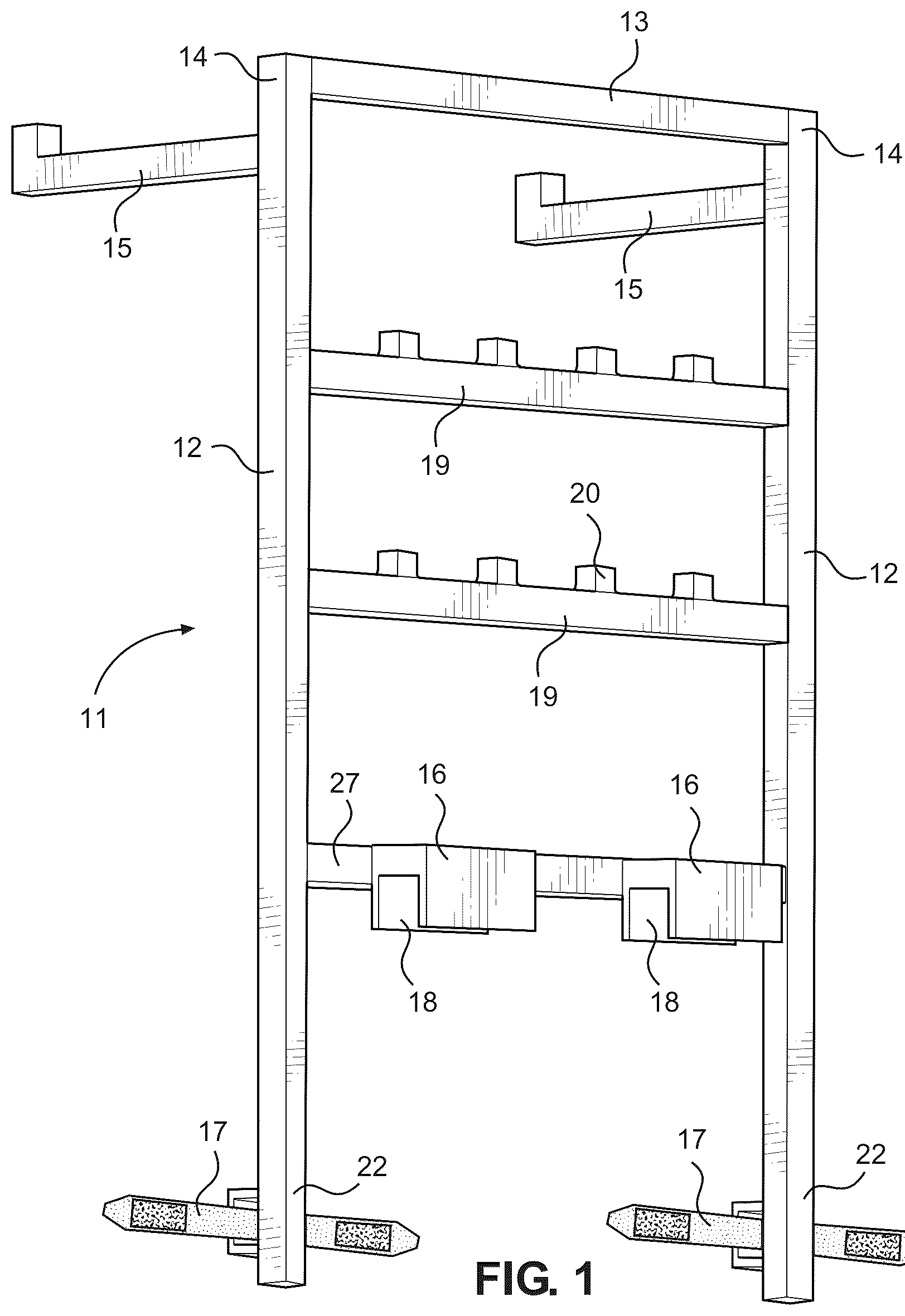 Patent US12157511 — Folding utility cart accessory device — Figure 1