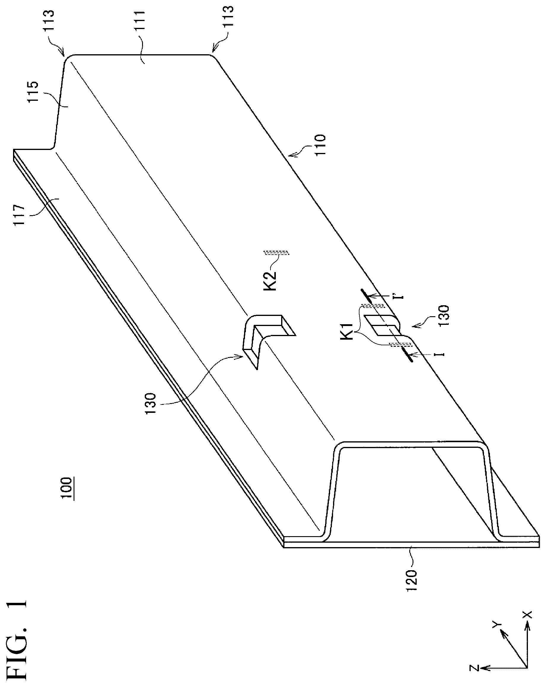 Patent US12157513 — Frame member and vehicle body structure — Figure 1
