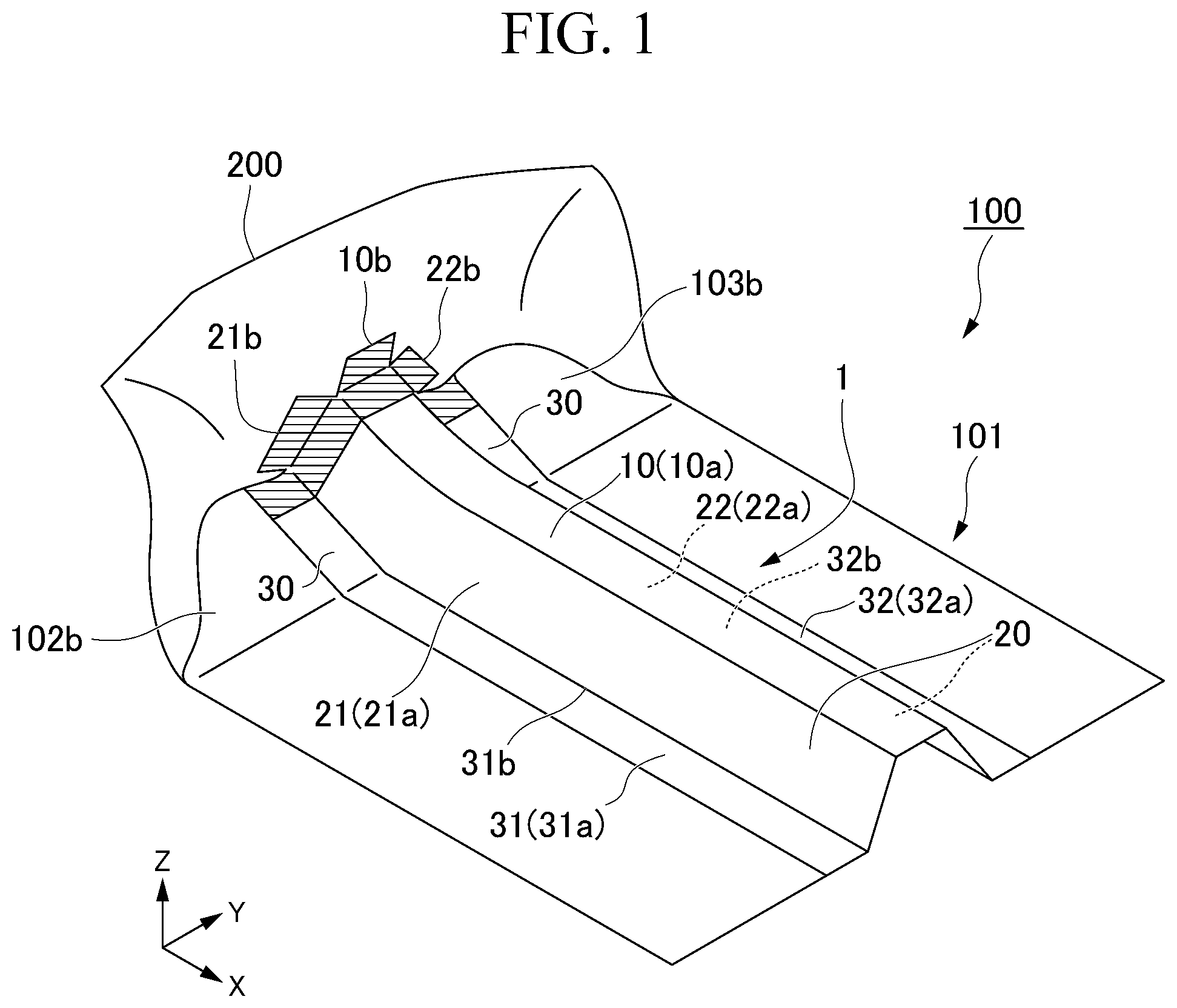 Patent US12157517 — Floor tunnel — Figure 1