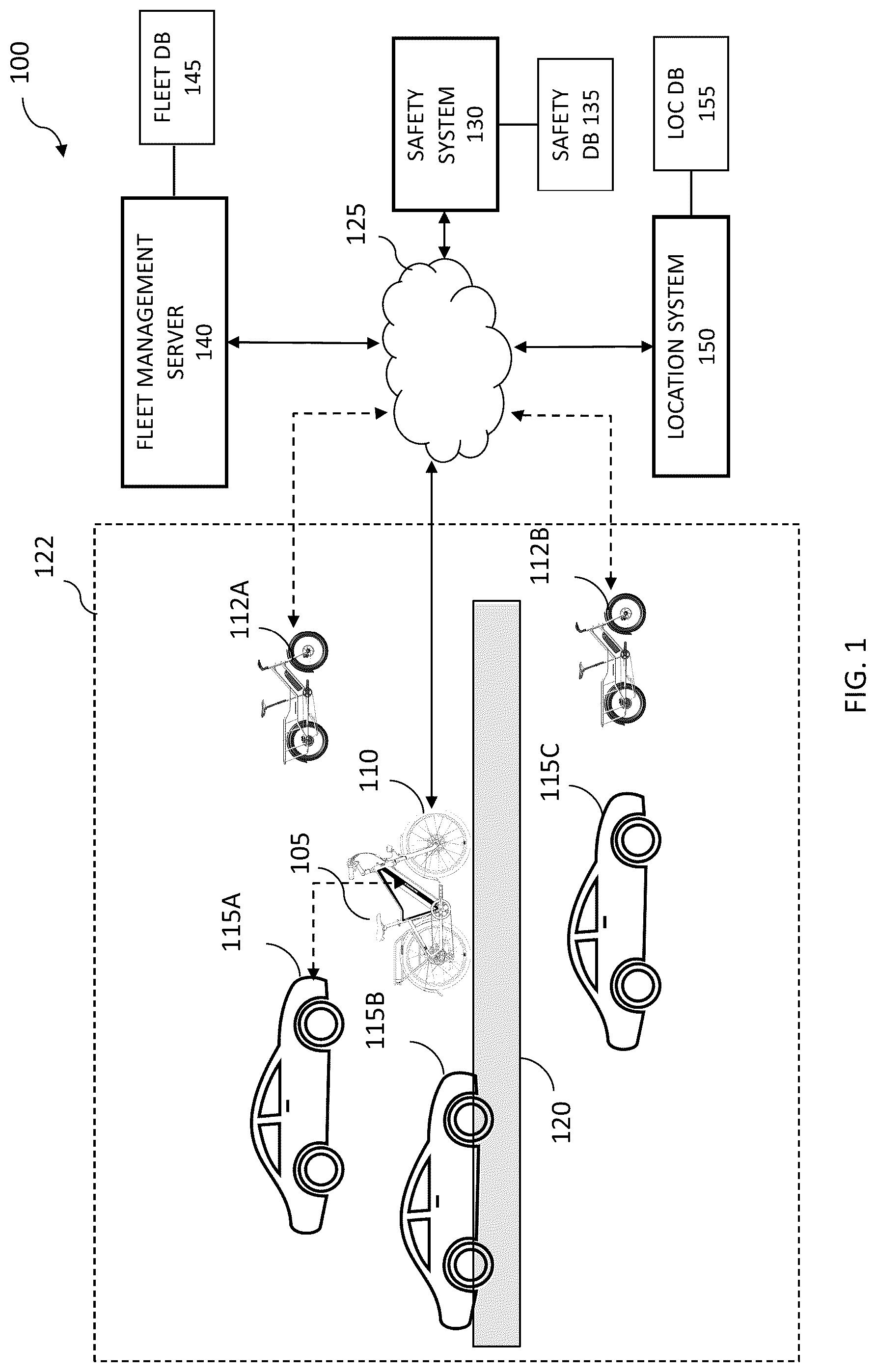 Patent US12157532 — Controlling operations of an electric bicycle — Figure 1
