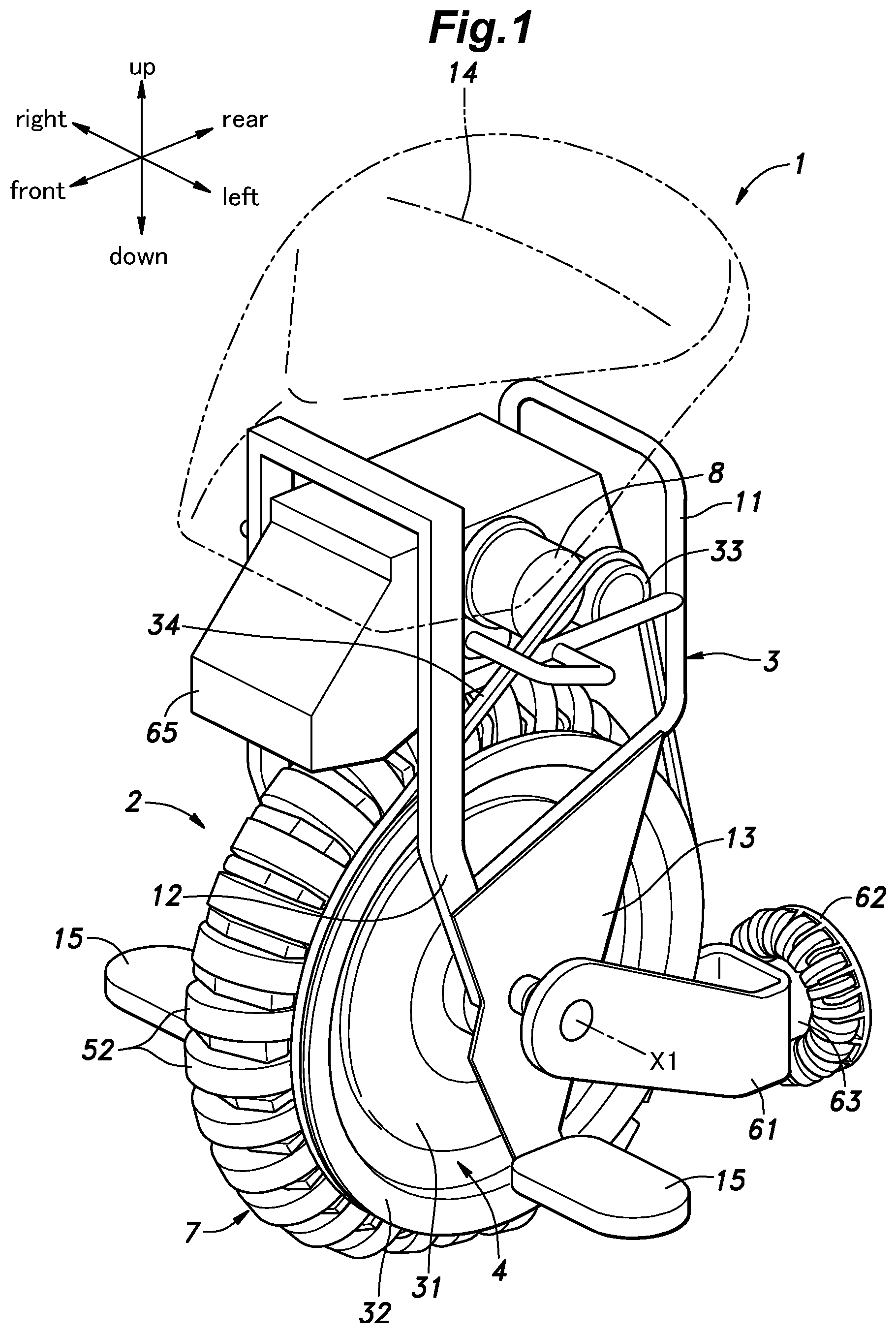 Patent US12157535 — Frictional drive unit — Figure 1
