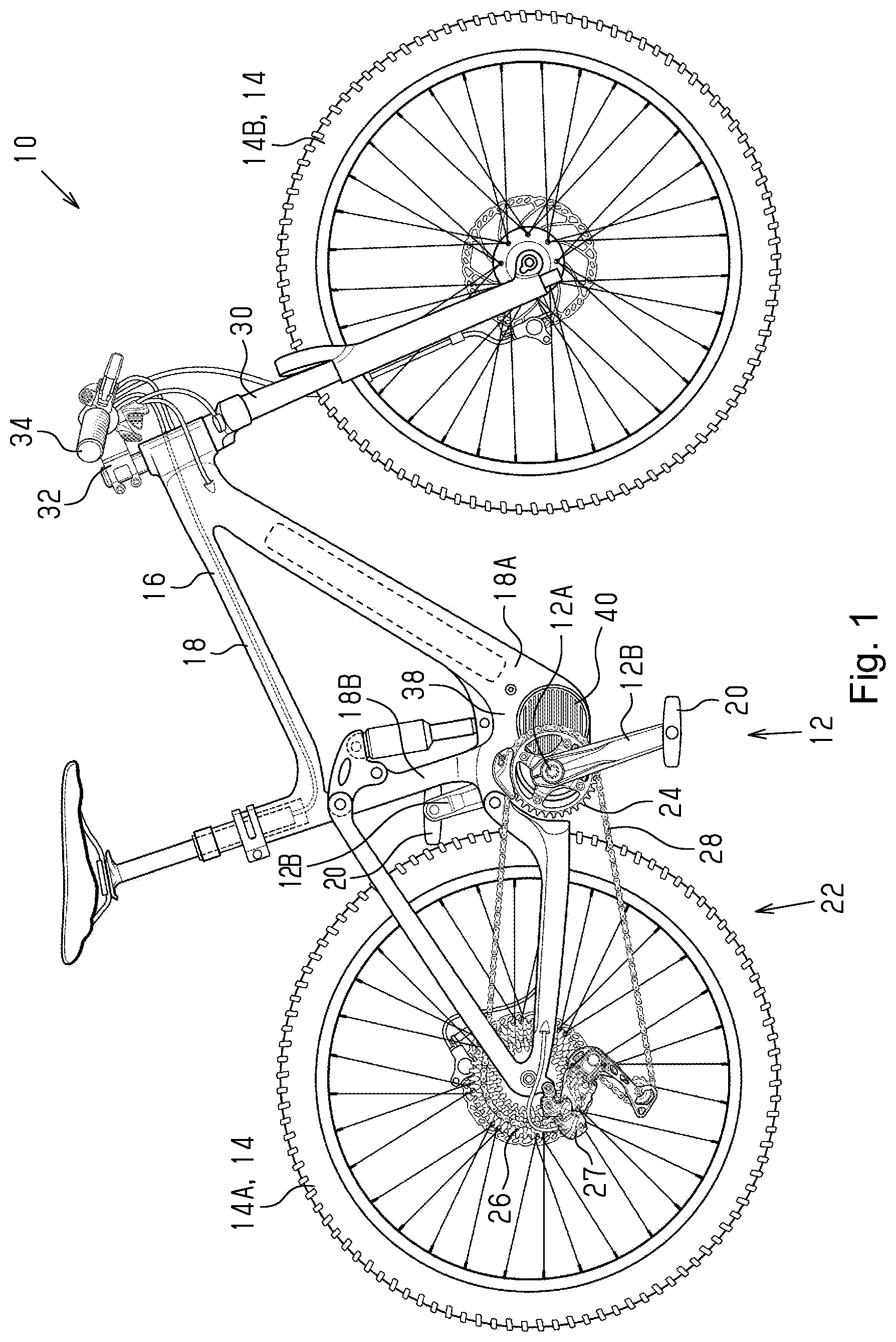 Patent US12157538 — Human-powered vehicle component and gear — Figure 1