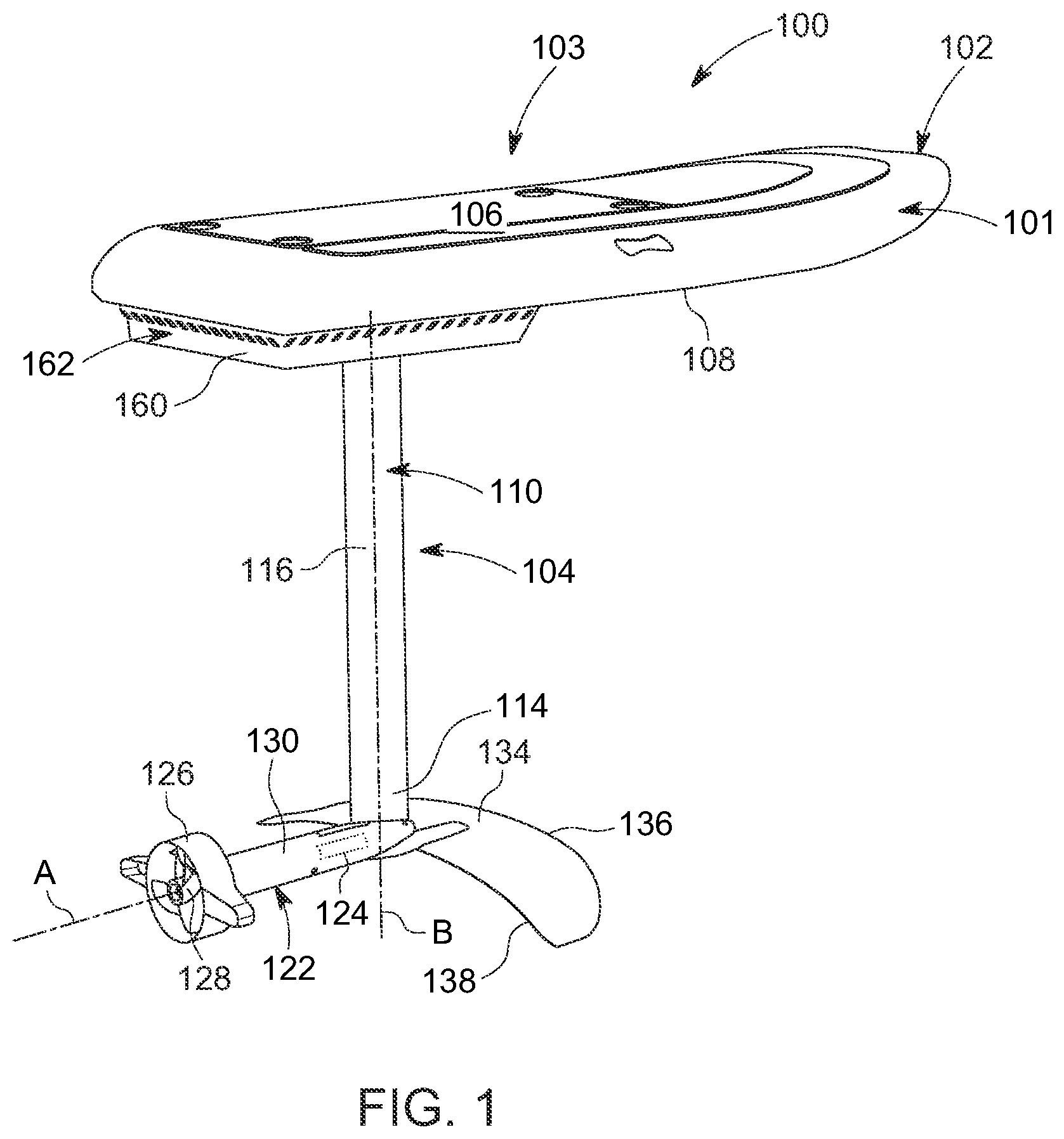 Patent US12157541 — Multi purpose electric hydrofoil — Figure 1