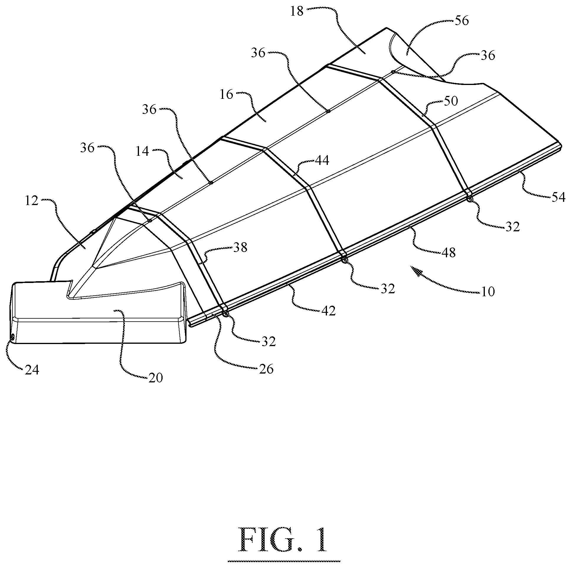 Patent US12157544 — Hard shell boat cover — Figure 1