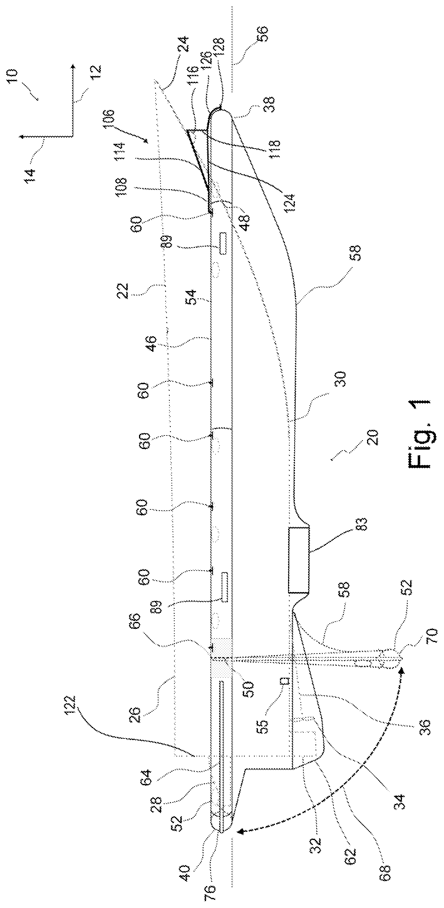 Patent US12157547 — Inflatable watercraft barrier — Figure 1
