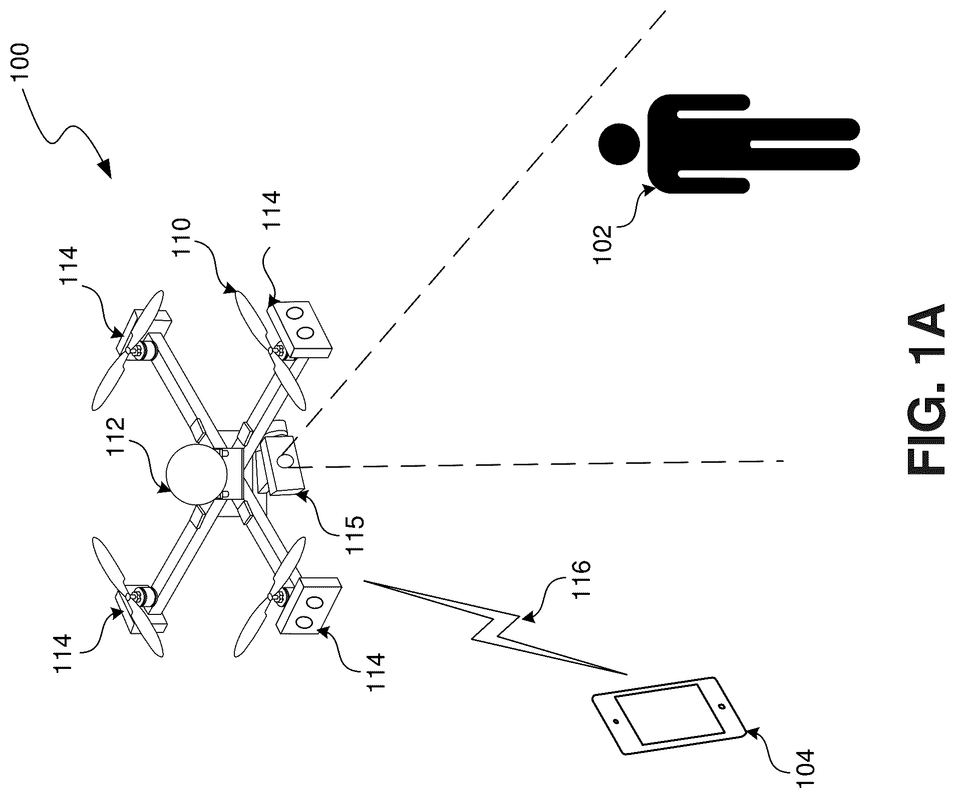 Patent US12157553 — Autonomous aerial vehicle rotor configurations — Figure 1