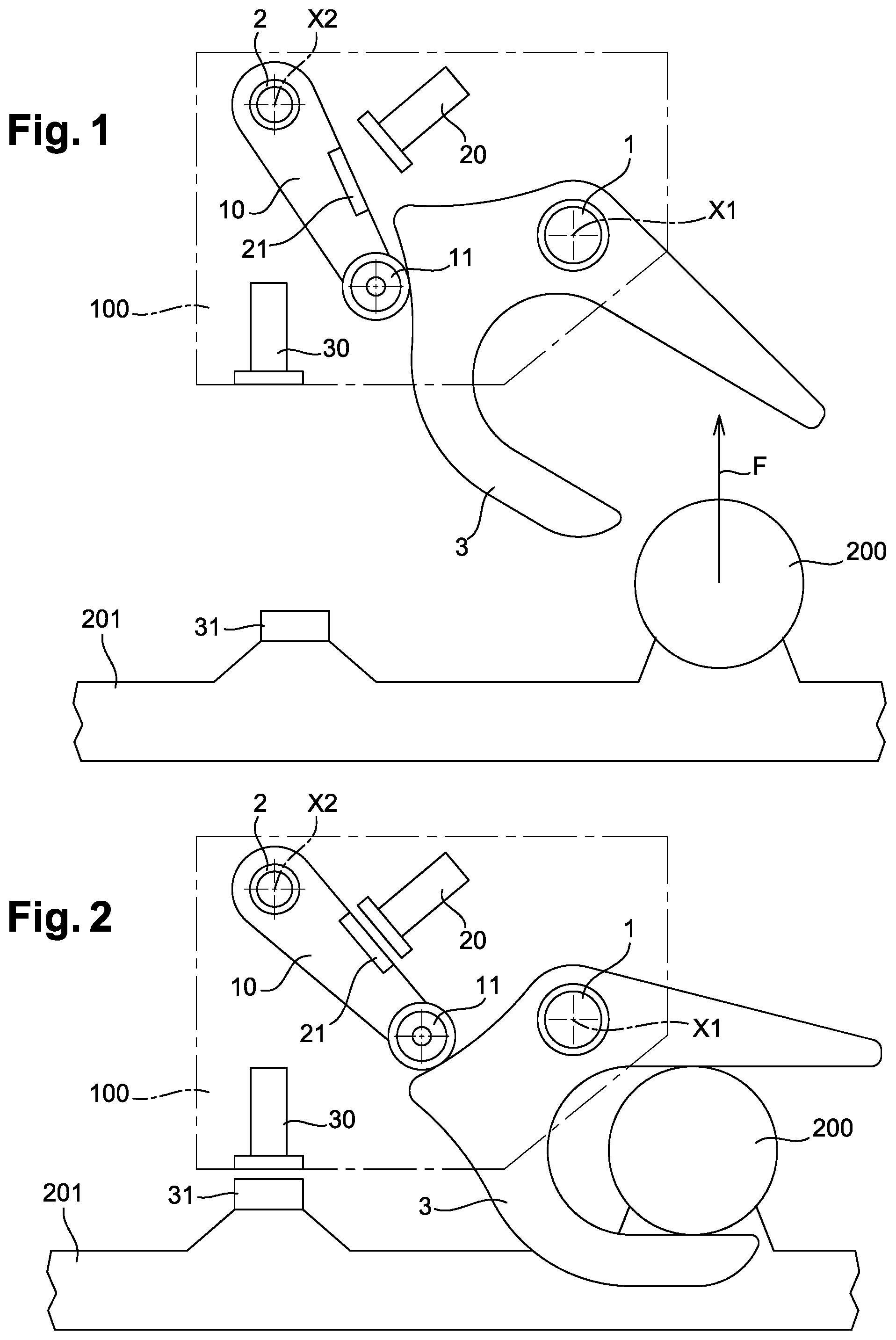Patent US12157558 — Uplock provided with retention detection means — Figure 1