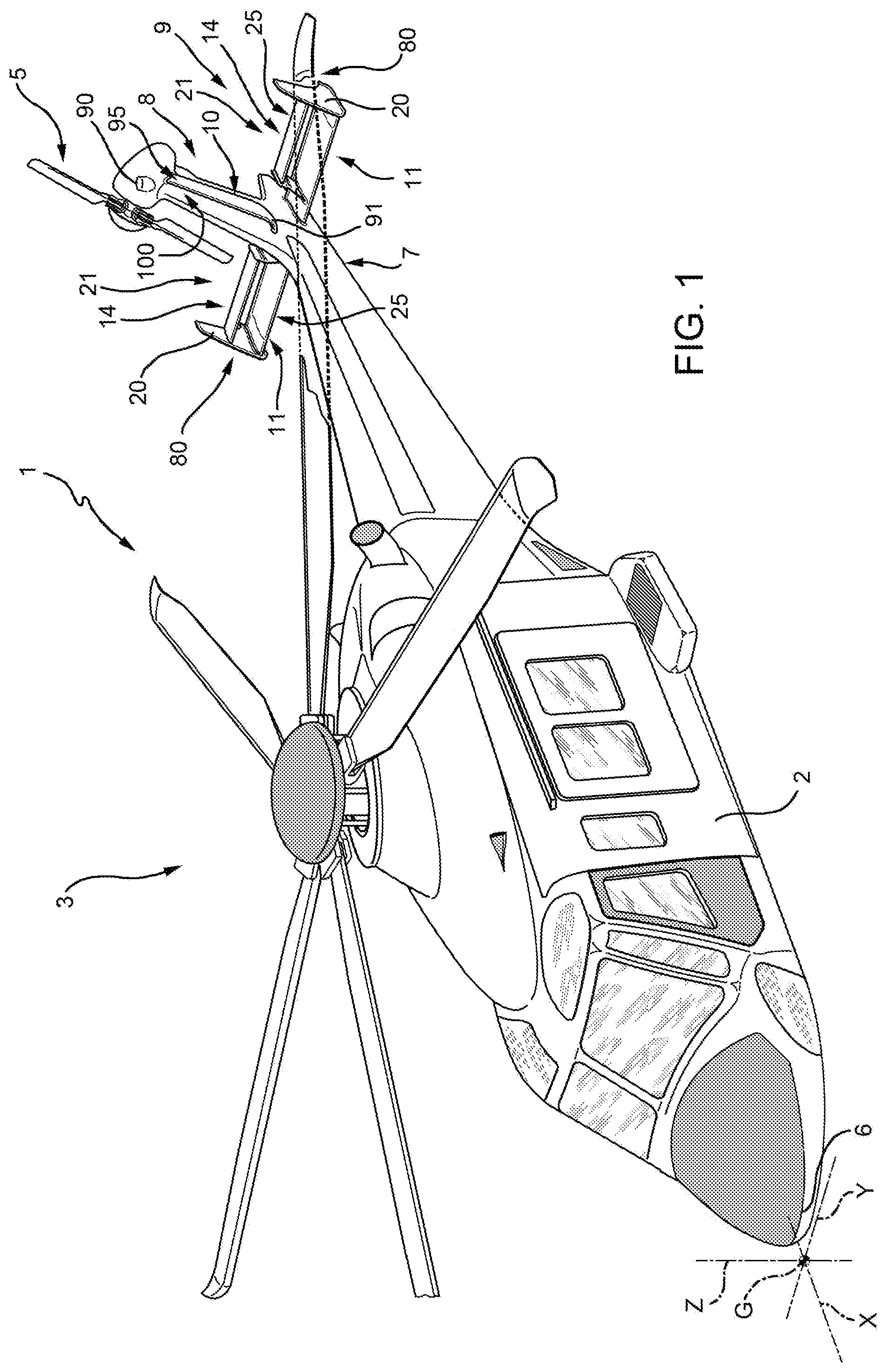 Patent US12157562 — Helicopter, helicopter kit and associated reconfiguration method — Figure 1