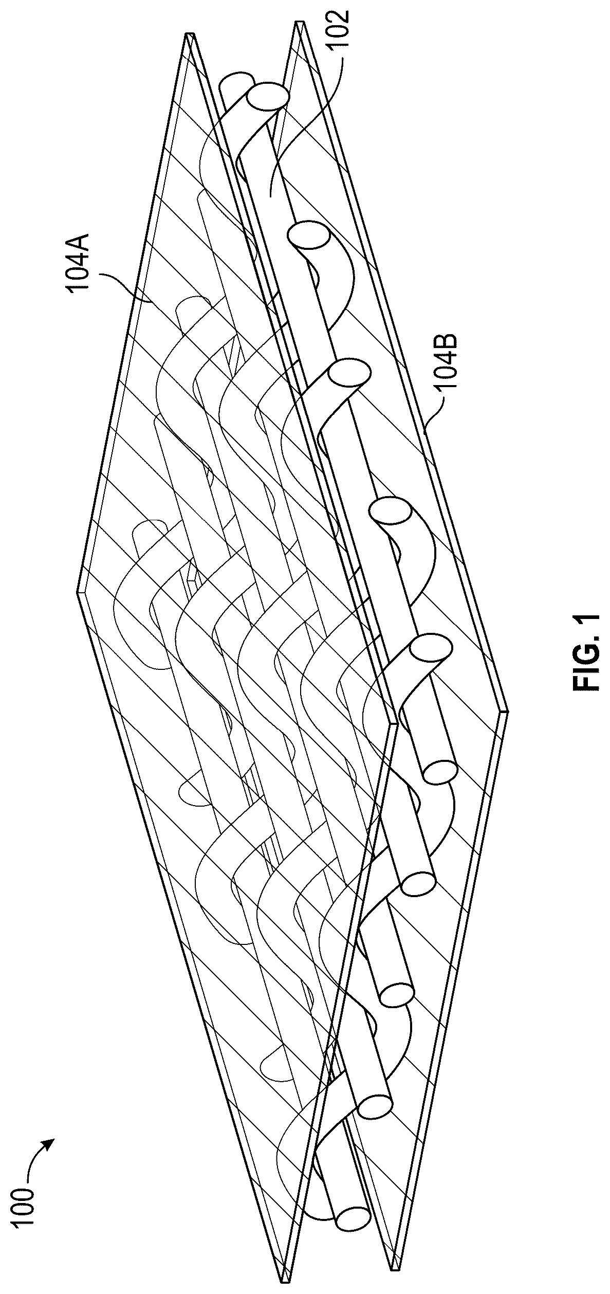 Patent US12157577 — Fabric or flexible material with hot melt adhesive for inflatable safety products — Figure 1