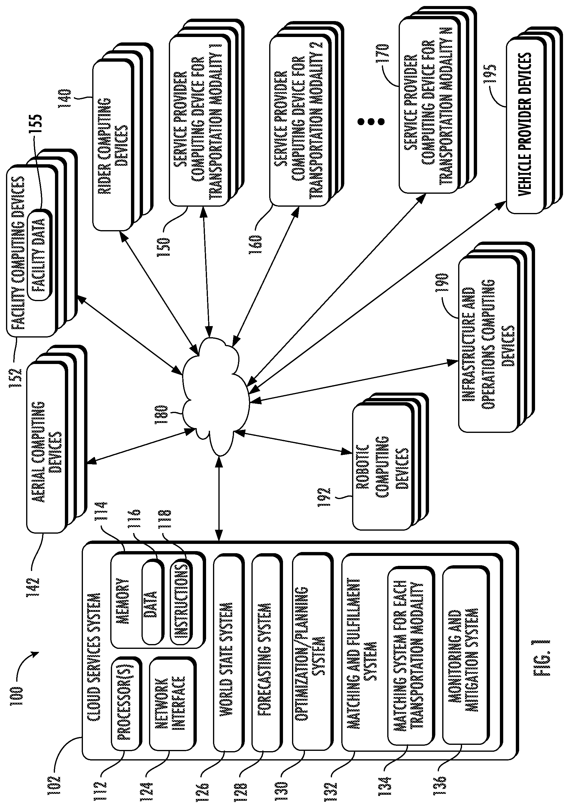 Patent US12157580 — Systems and methods for transferring aircraft — Figure 1
