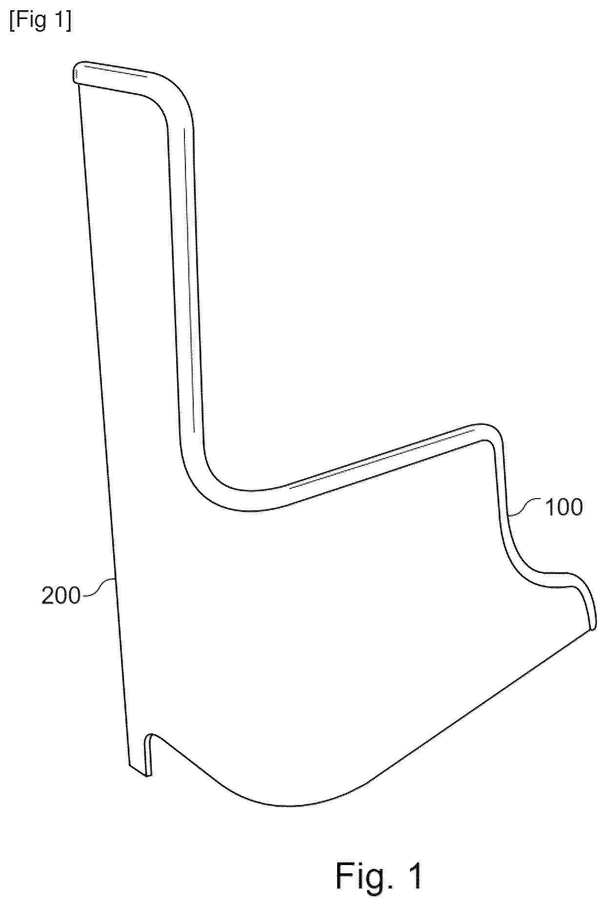 Patent US12157581 — Lining element of an edge of an aeronautical seat shell, method for manufacturing and method for setting up such an element — Figure 1