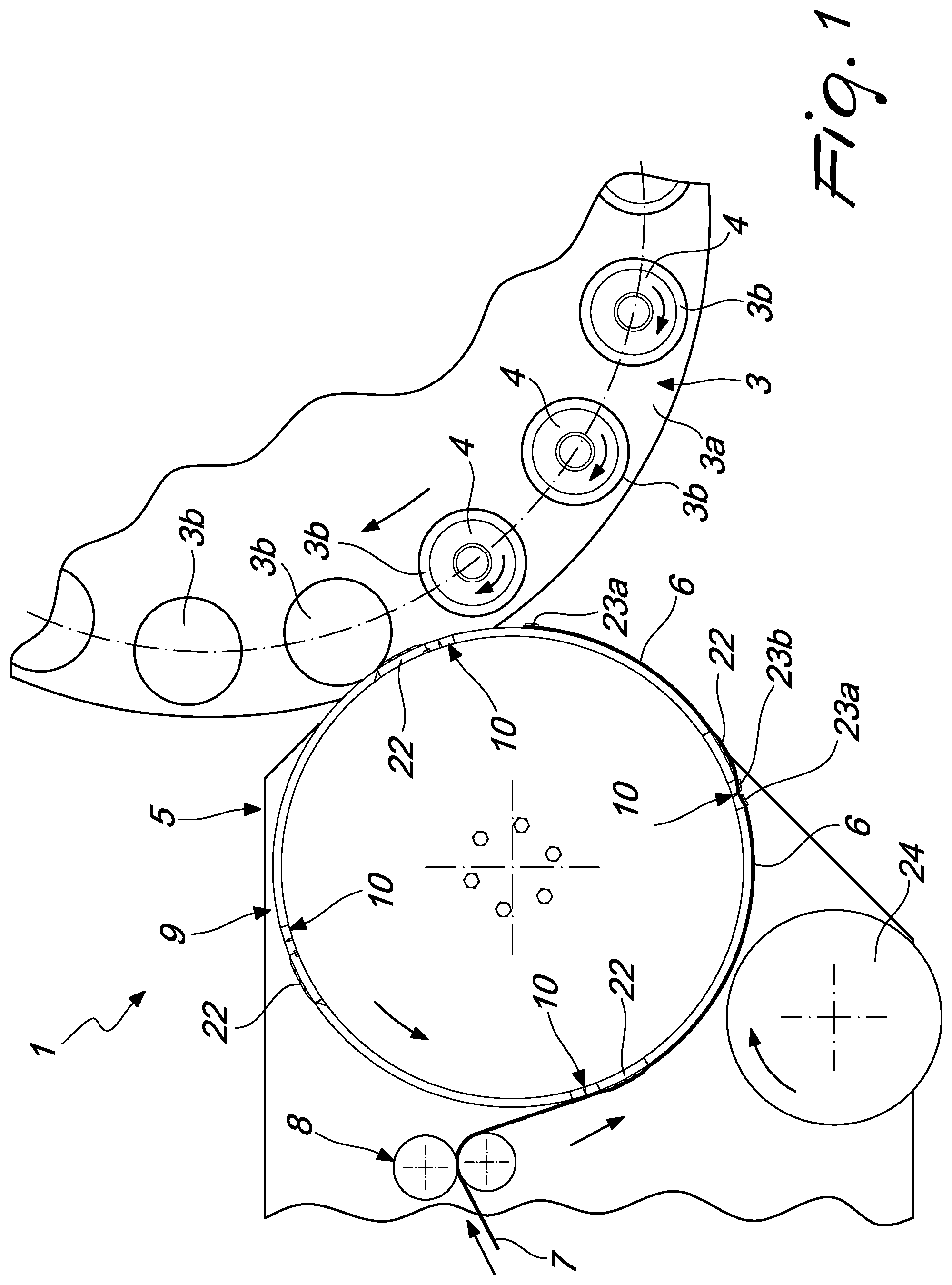 Patent US12157599 — Container labeling machine — Figure 1