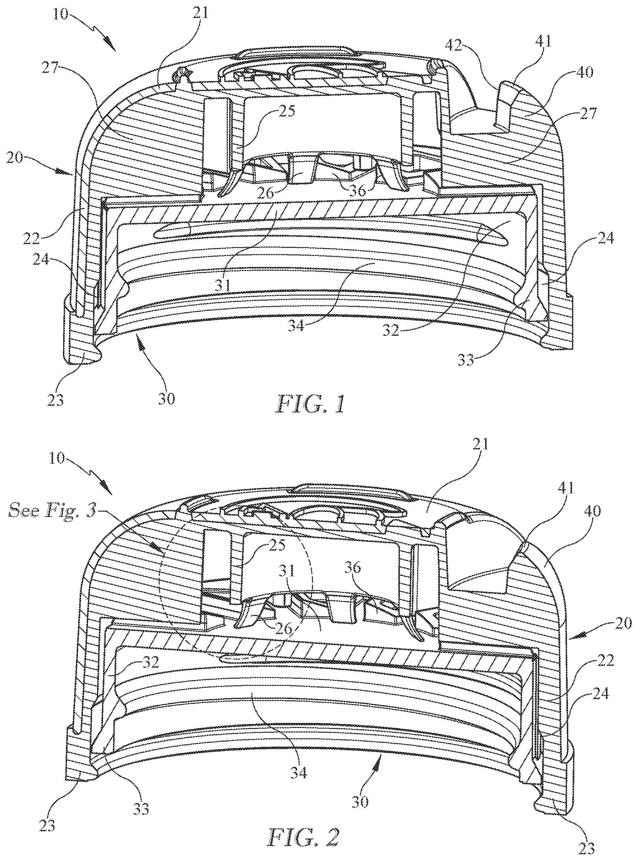 Patent US12157613 — Selectively openable closure for a container — Figure 1