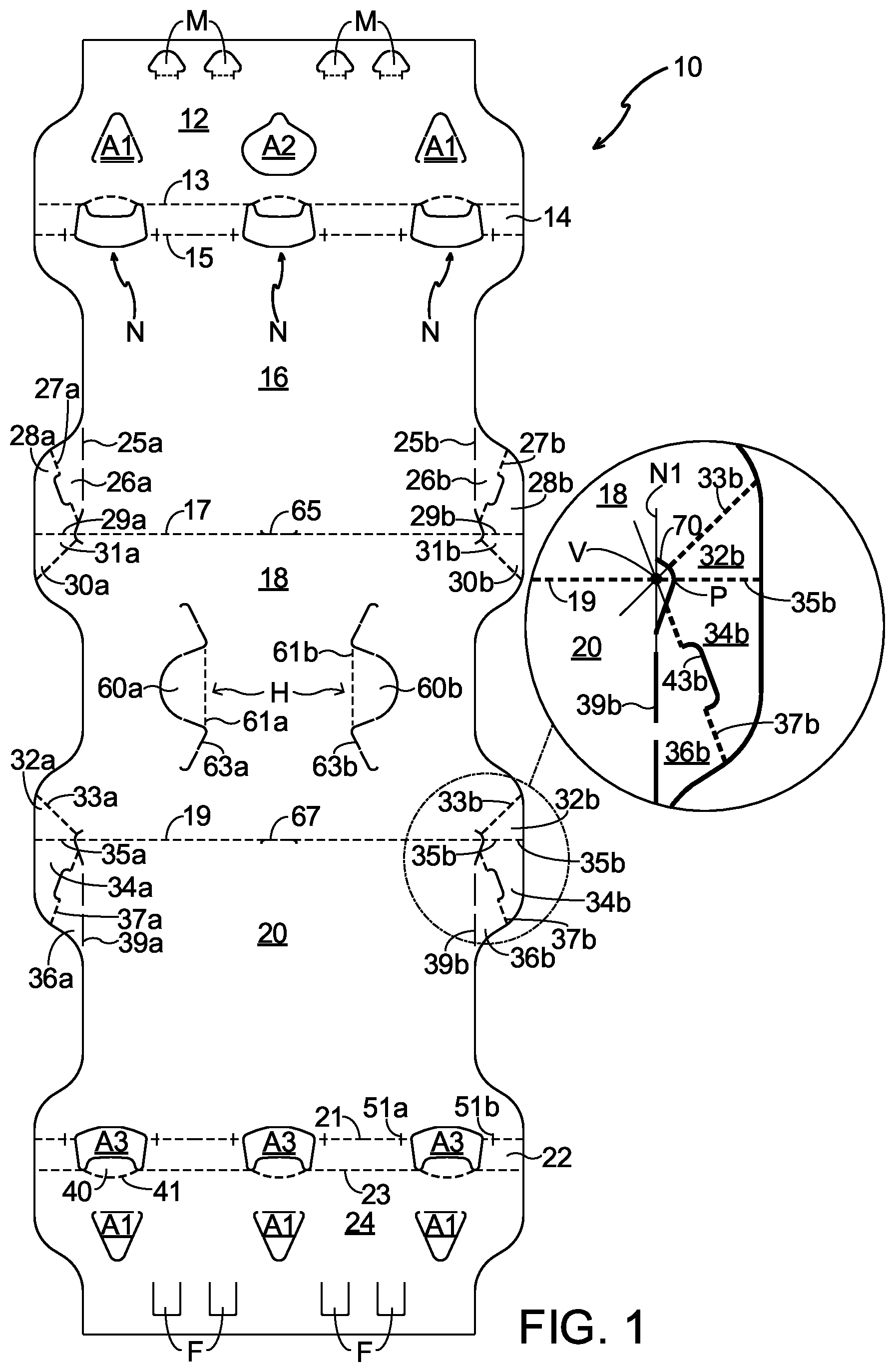 Patent US12157615 — Carton and blank therefor — Figure 1