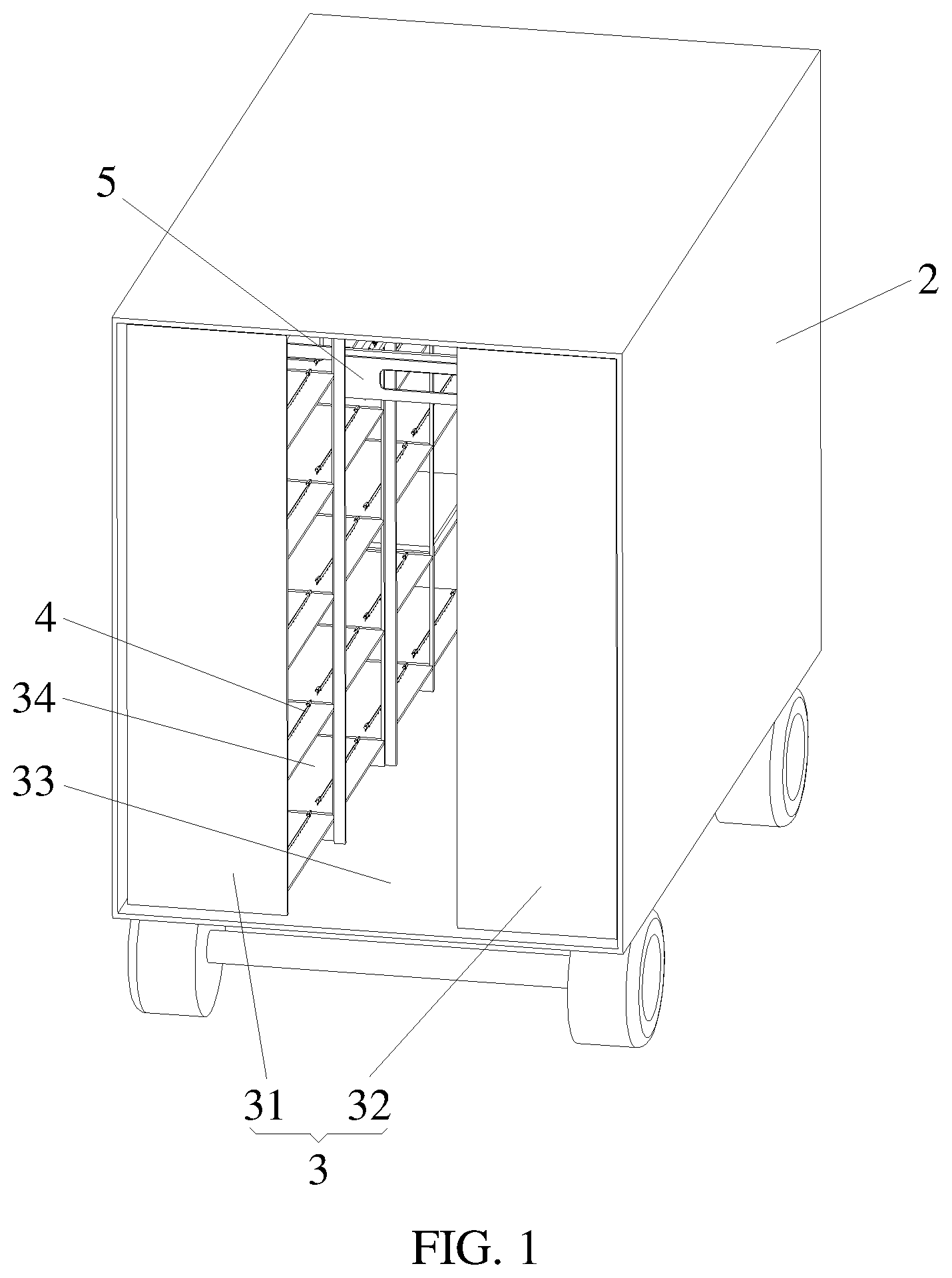 Patent US12157629 — Goods-transport vehicle — Figure 1