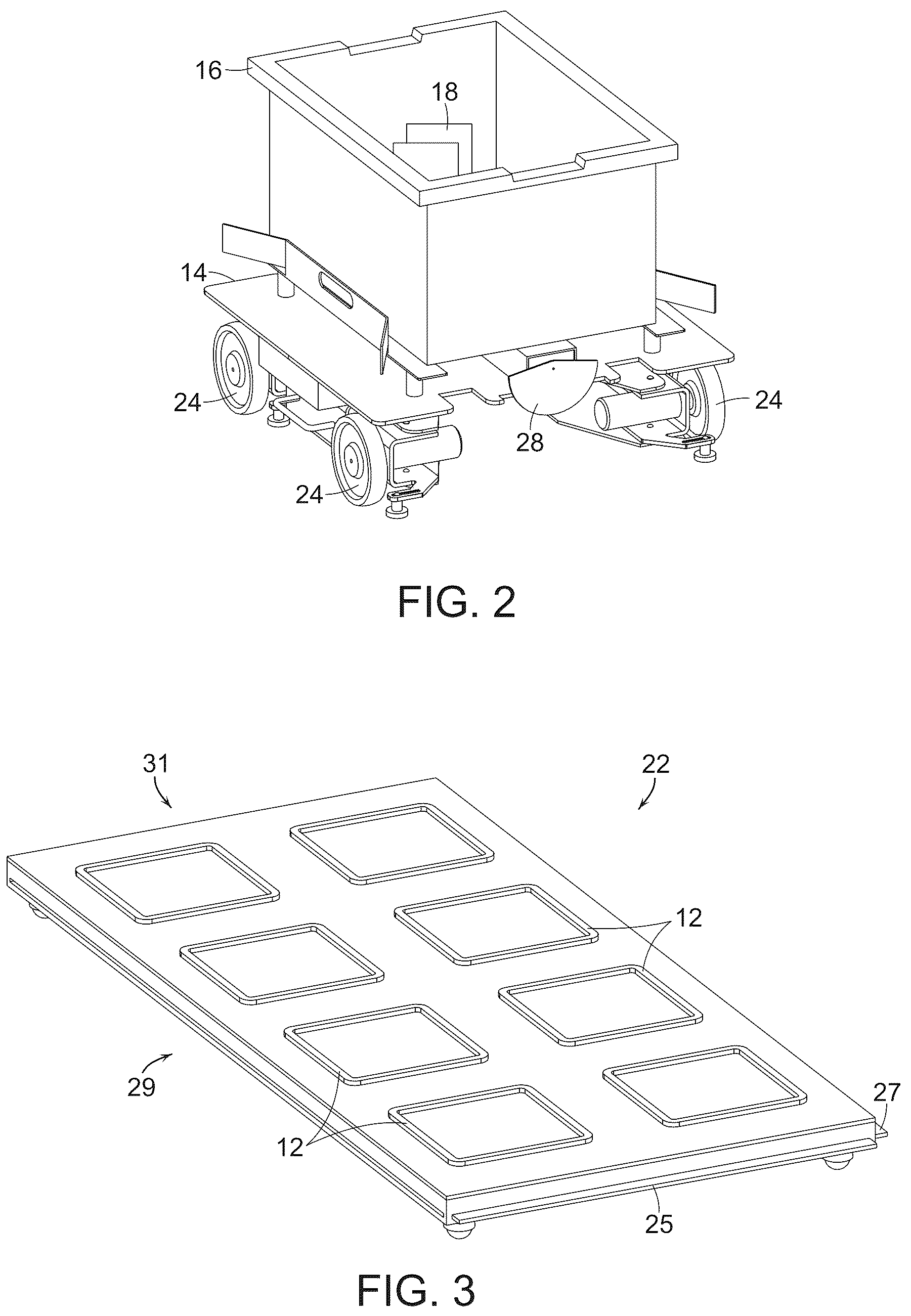 Patent US12157632 Figure 2 – Discontinuous grid system for use in systems and methods for processing objects including mobile matrix carrier systems