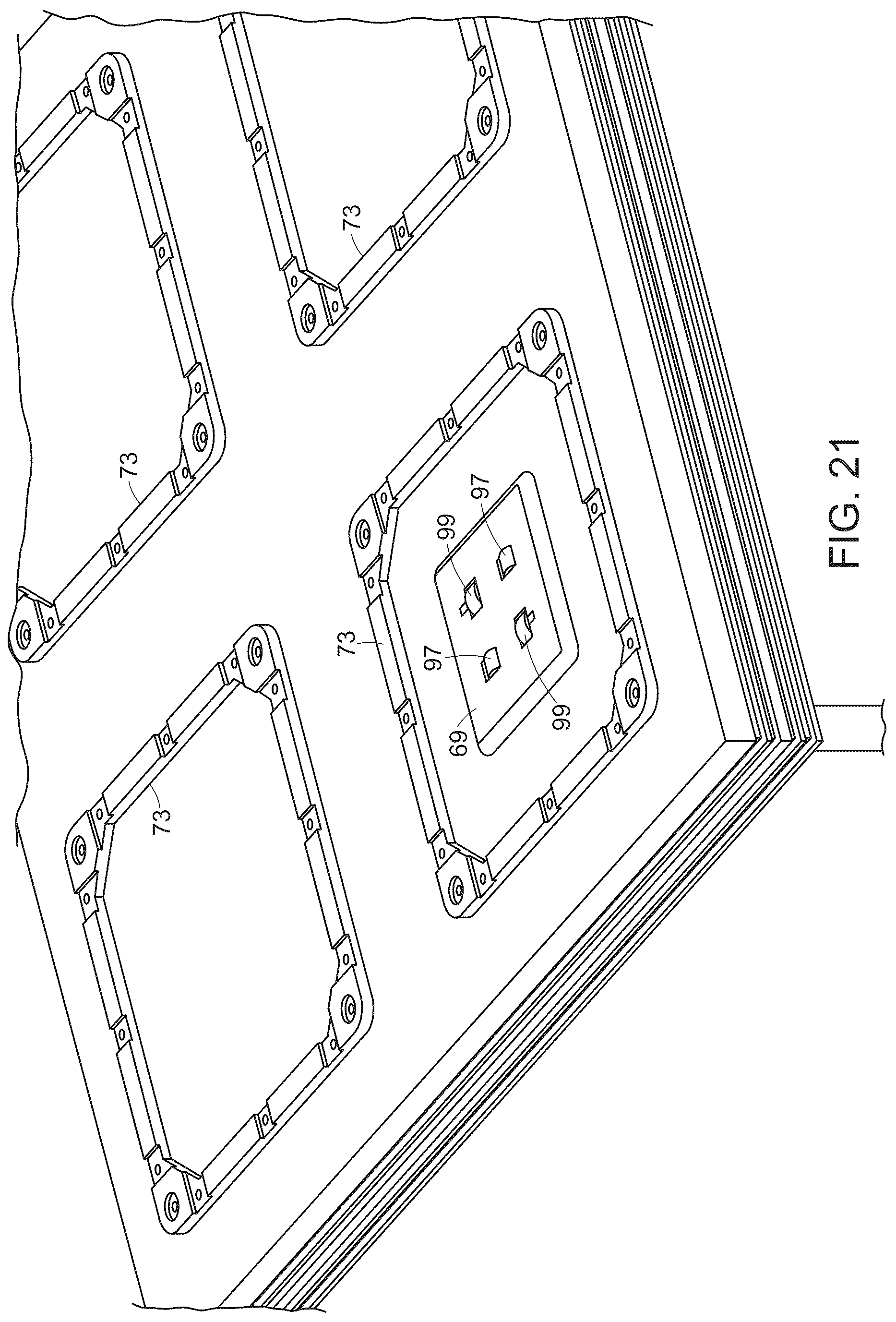 Patent US12157632 Figure 19 – Discontinuous grid system for use in systems and methods for processing objects including mobile matrix carrier systems