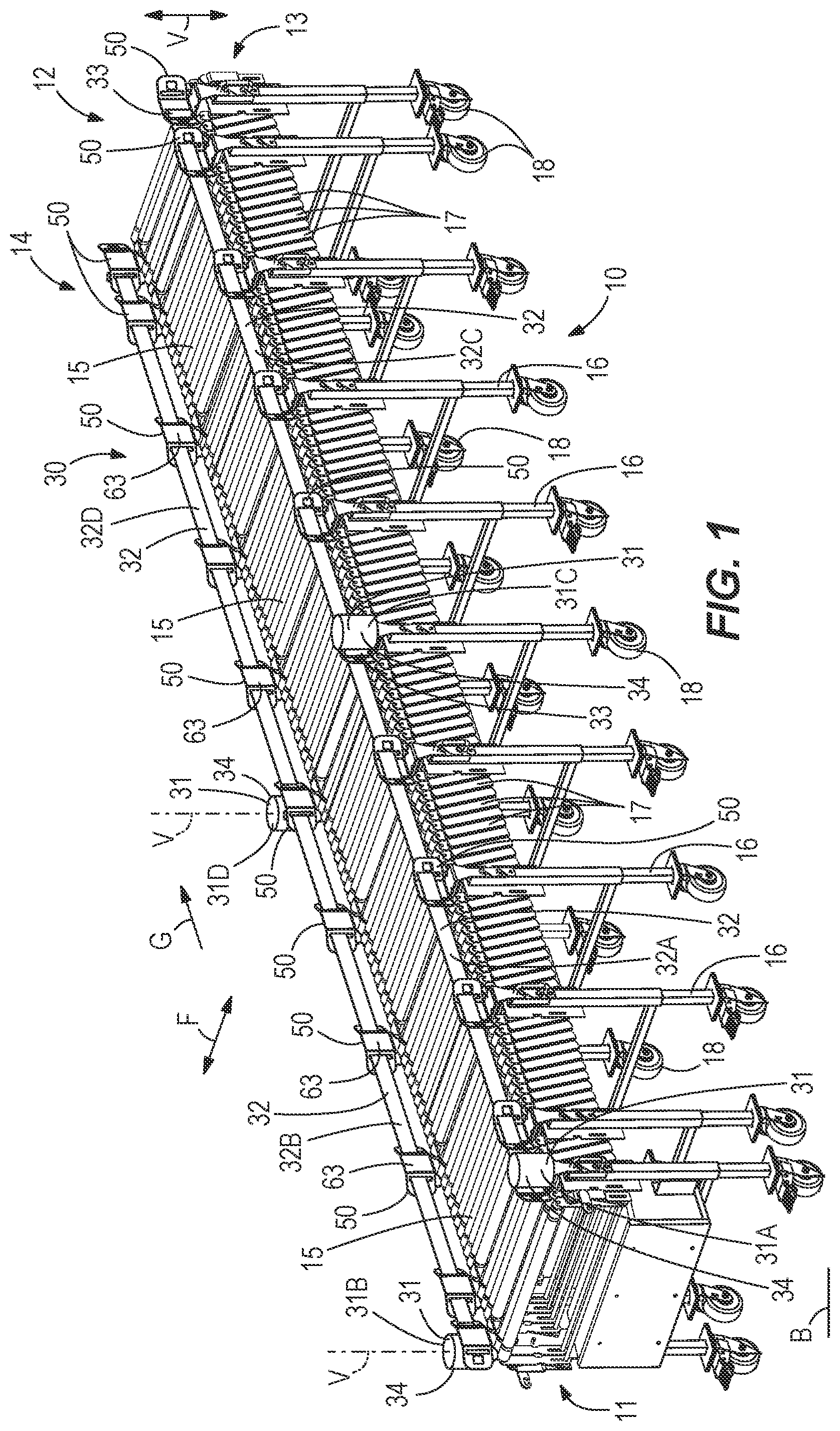 Patent US12157637 — Guide system for conveyors — Figure 1