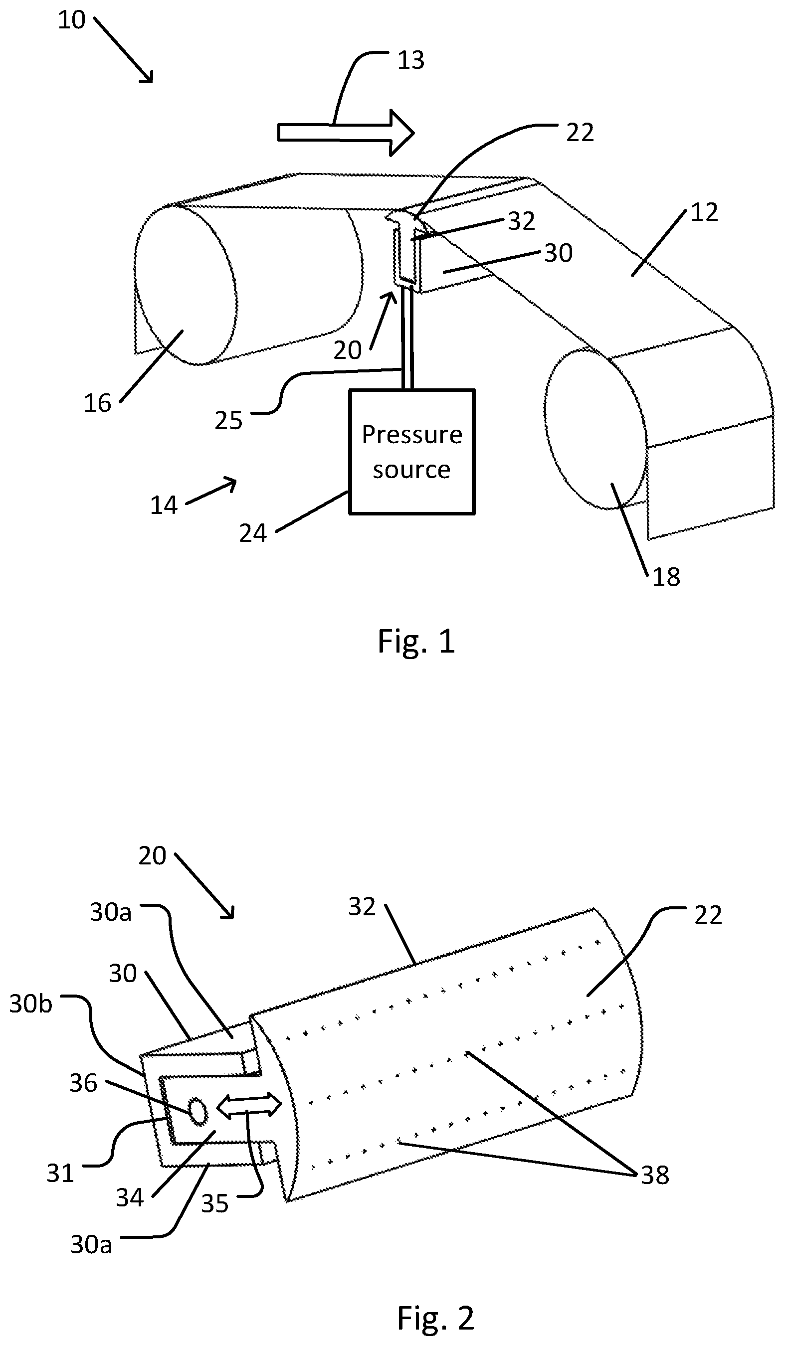 Patent US12157650 — Fluid flow web tension device for roll-to-roll processing — Figure 1
