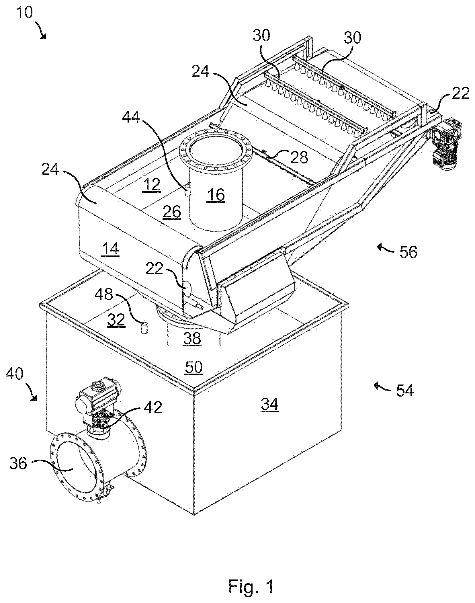 Patent US12157688 — Filtration apparatus utilizing differential pressure over a filtering element — Figure 1