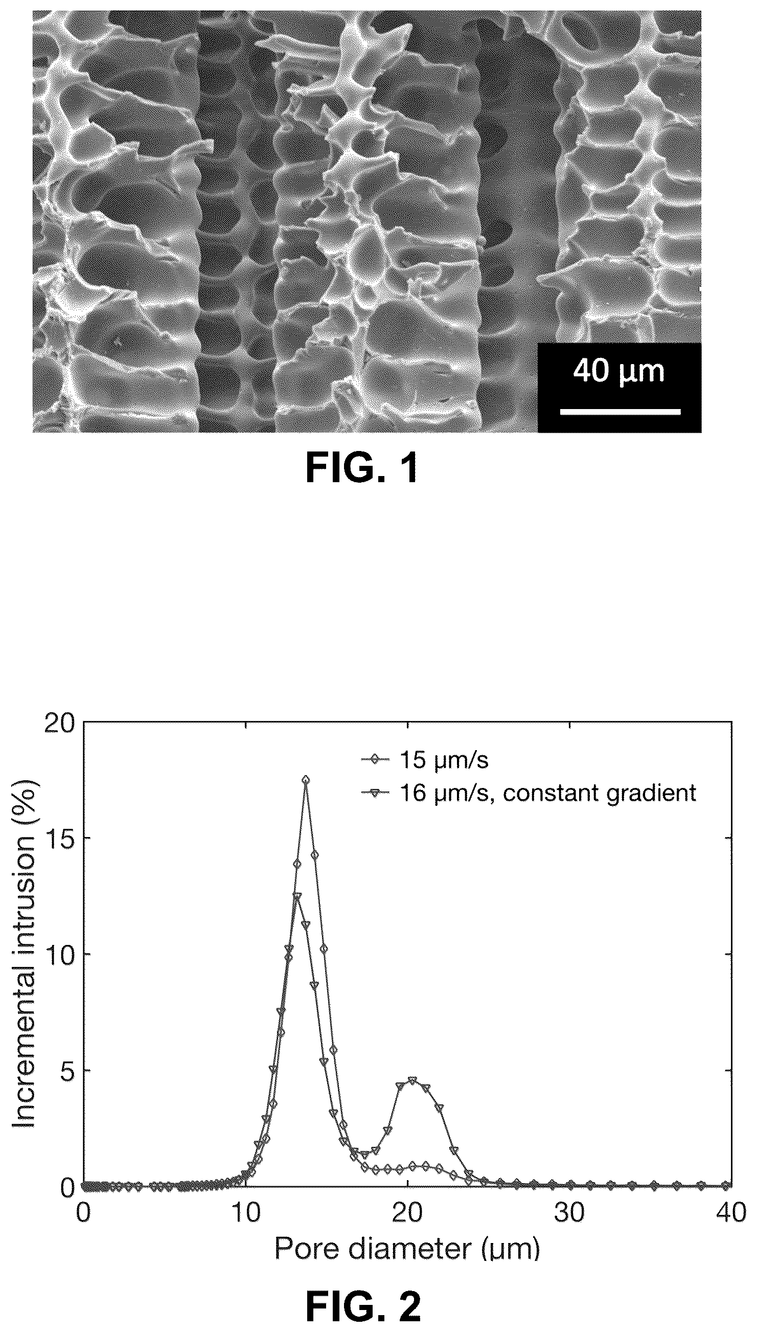 Patent US12157705 — Freeze-cast ceramic membrane for size based filtration — Figure 1