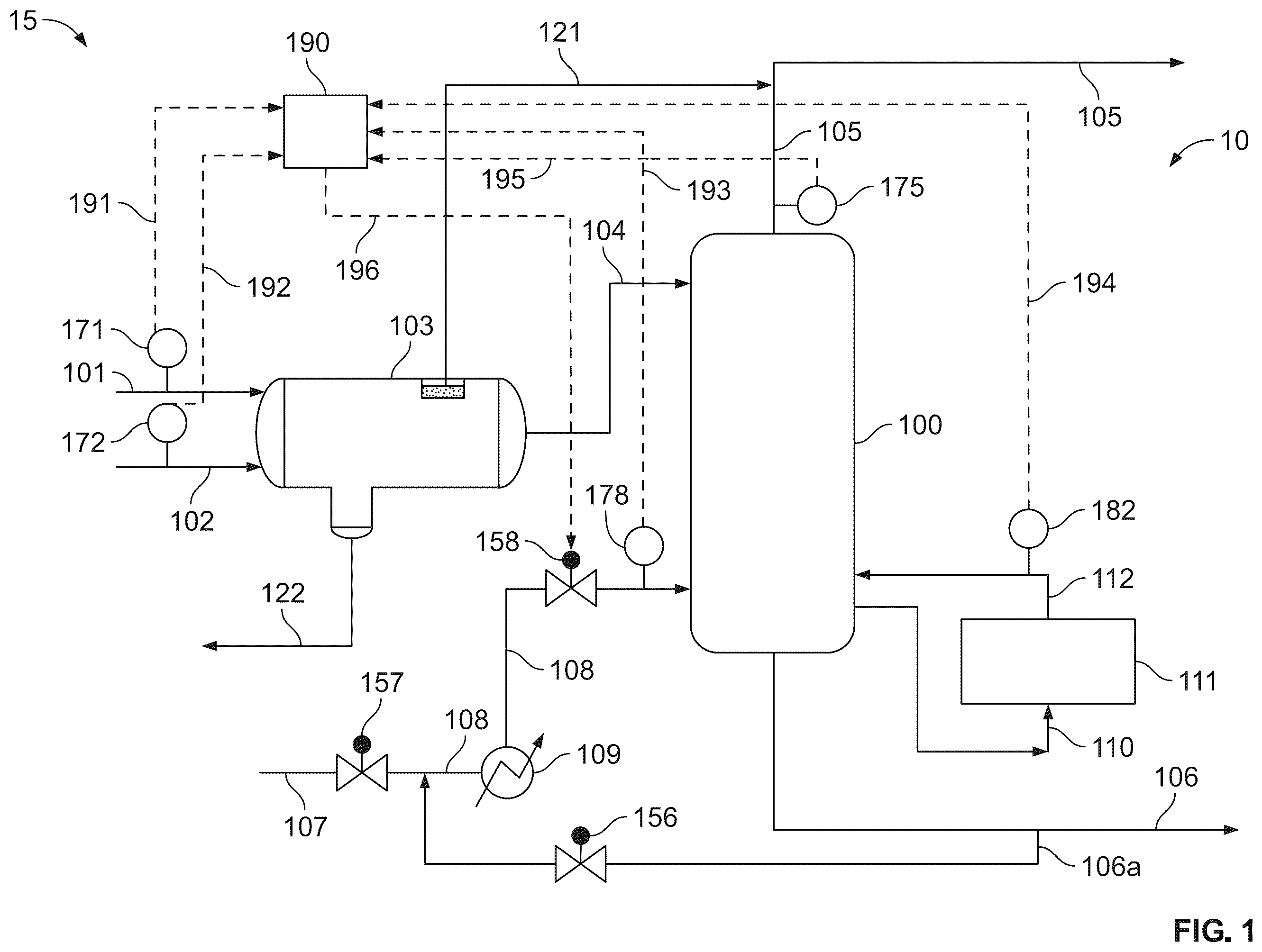 Patent US12157865 — Enhancing H2S specification in NGL products — Figure 1